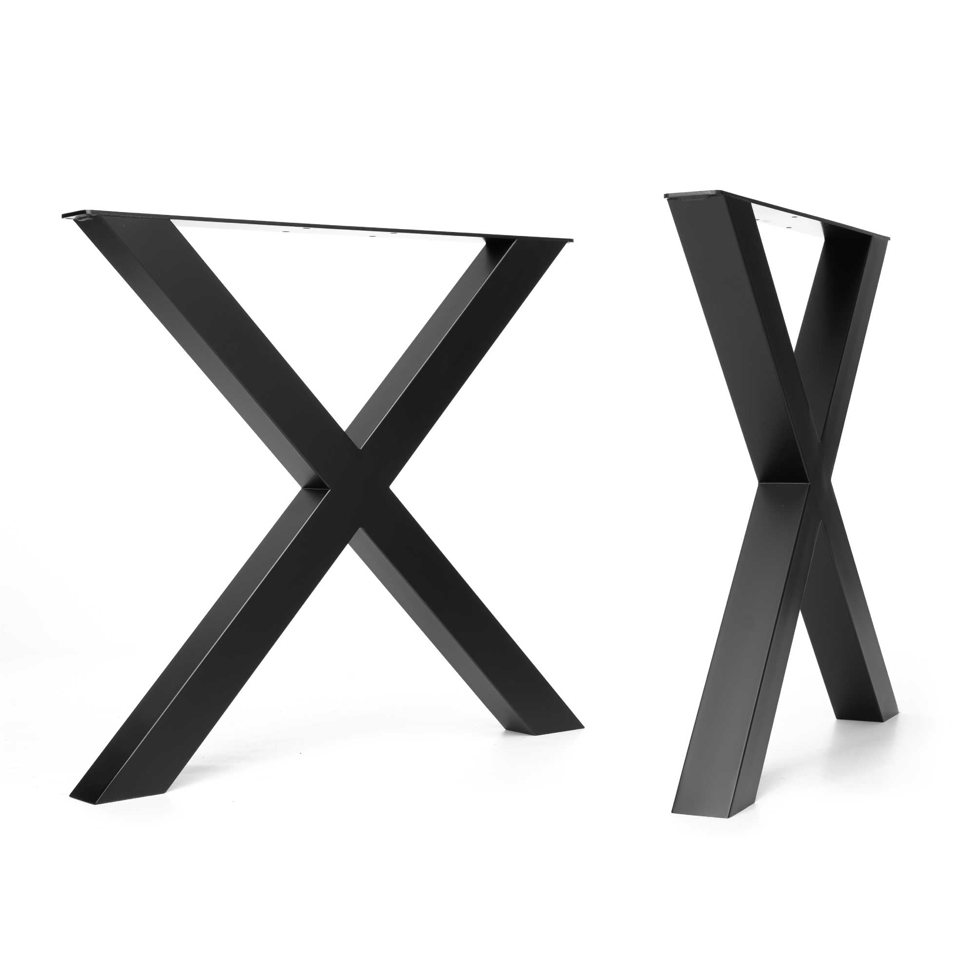 Chunky X-Frame Industrial Legs | 71cm Table Wide