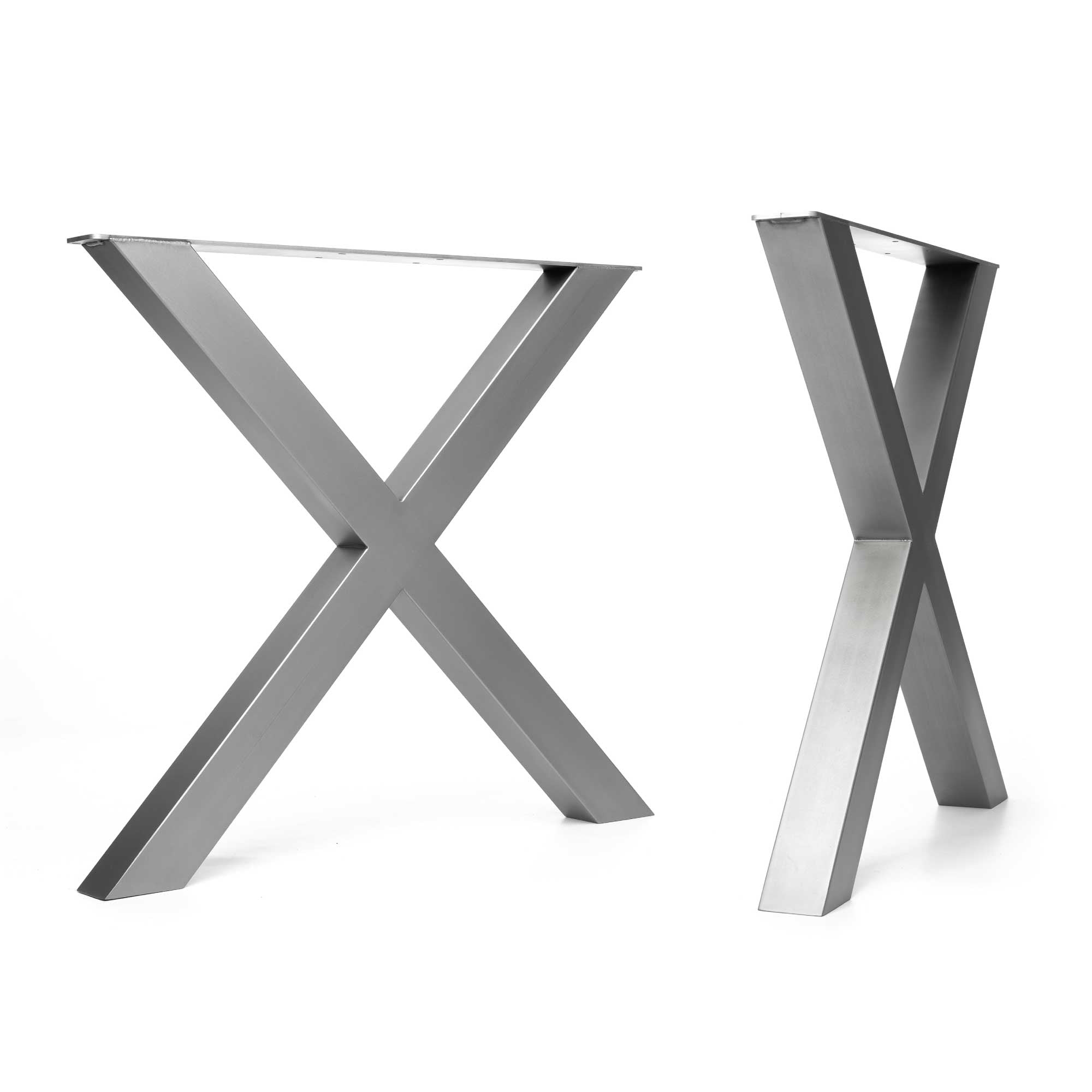 Chunky X-Frame Industrial Legs | 71cm Table Wide