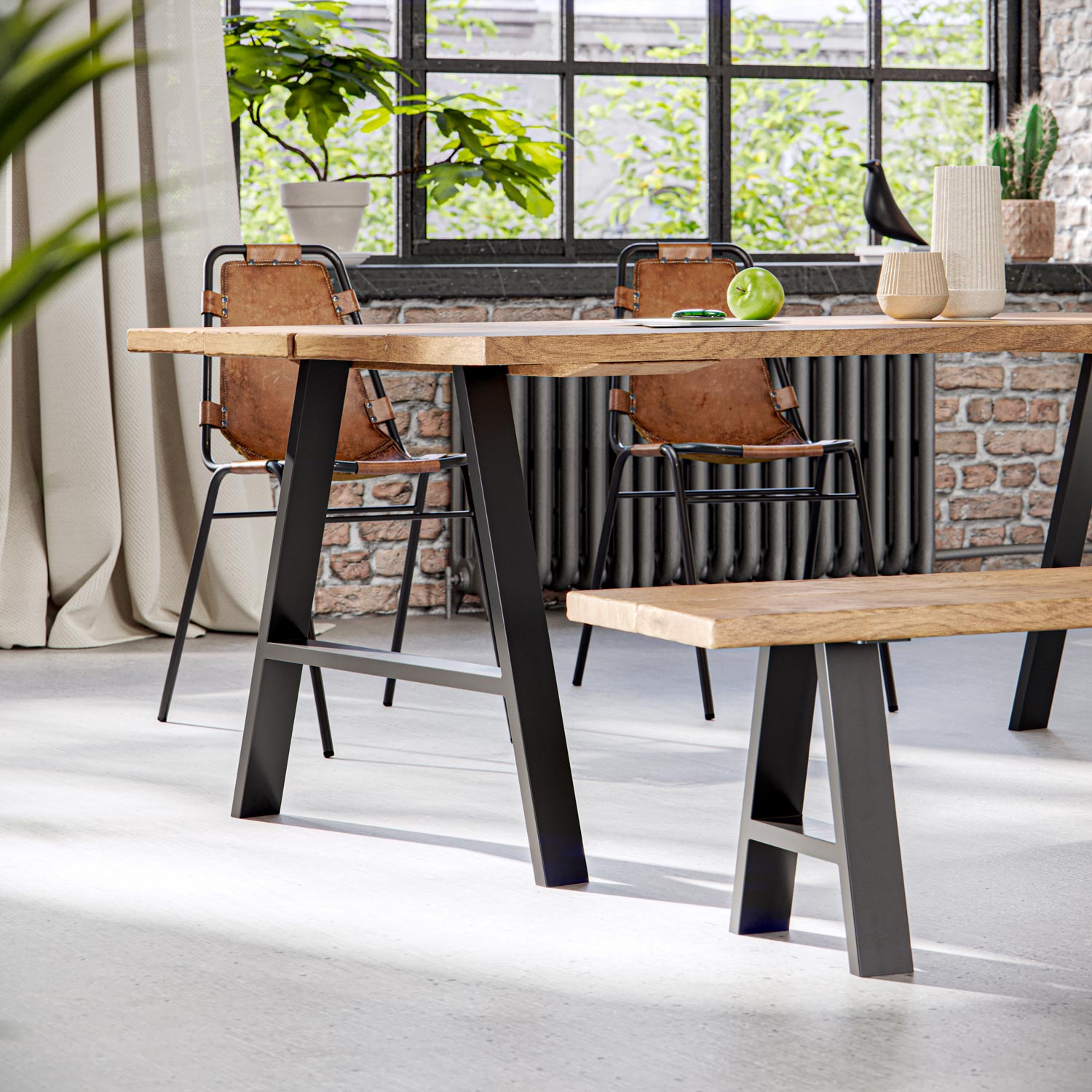 A-Frame Industrial legs | 71cm Table Wide