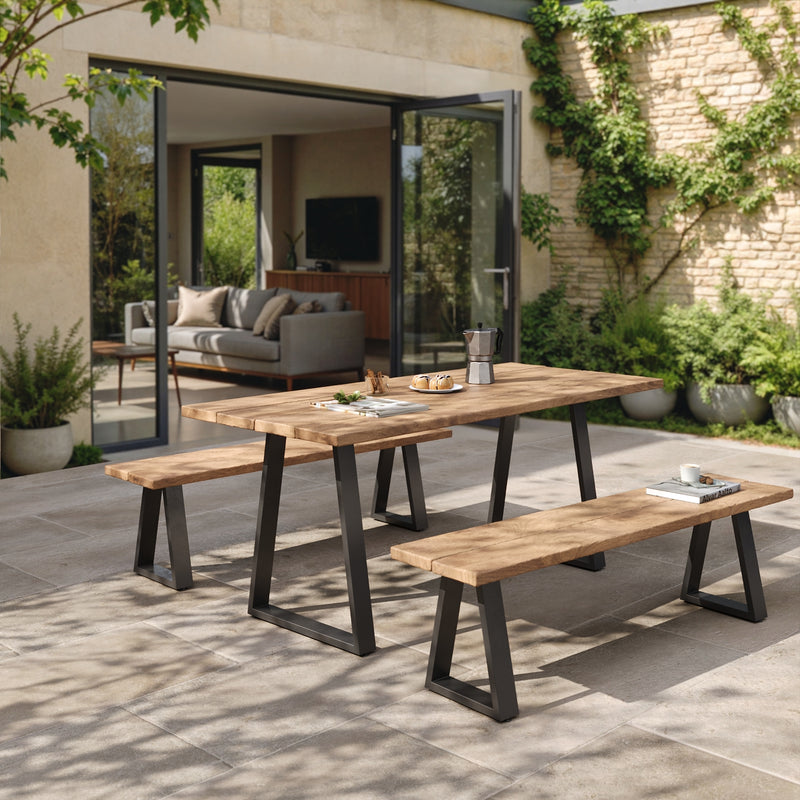 Trapezium Industrial Legs, with Outdoor Hardware Pack | 71cm Table