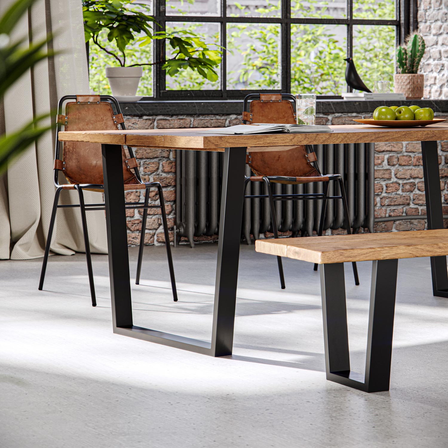 V-Frame Industrial legs | 71cm Table Wide