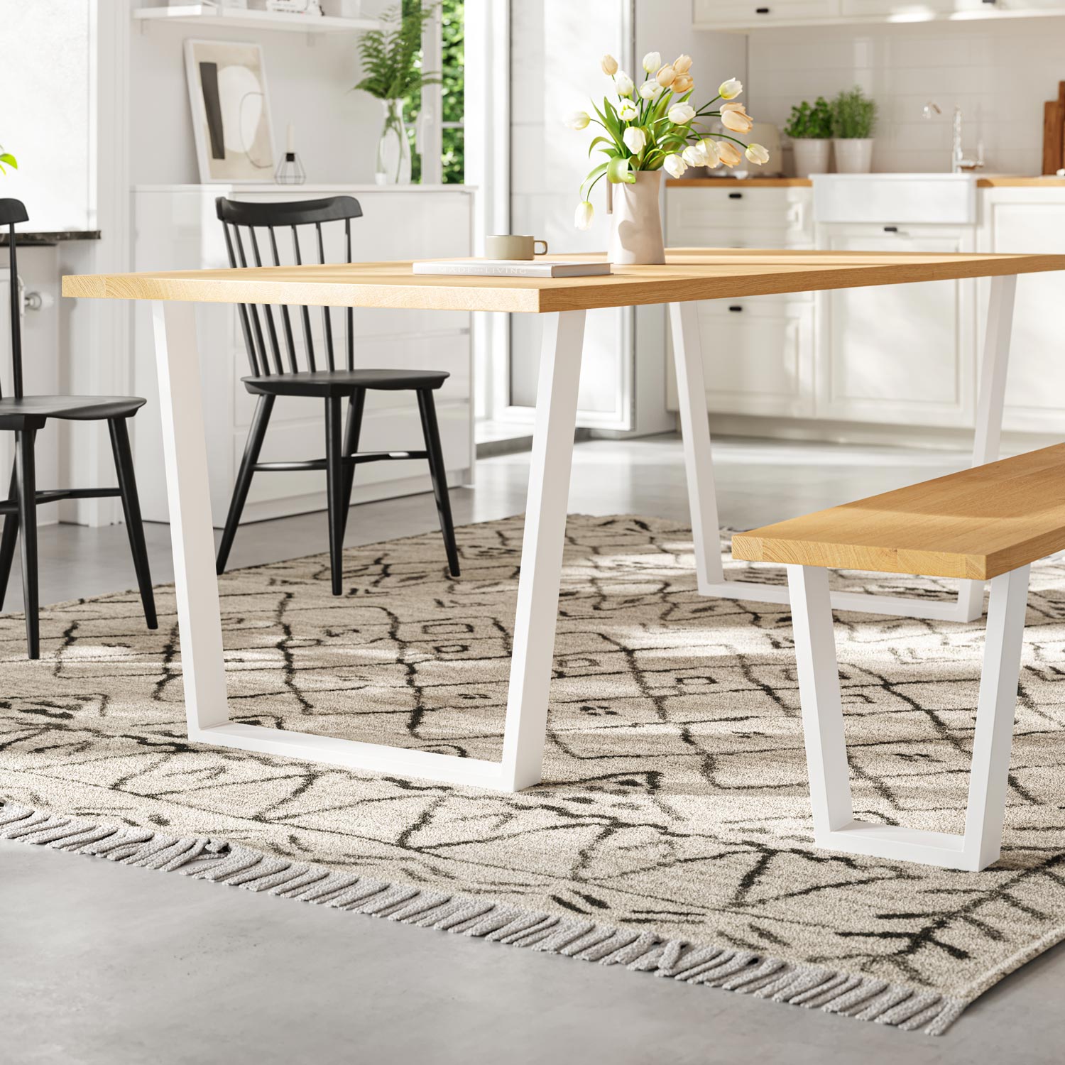 V-Frame Industrial legs | 71cm Table Wide