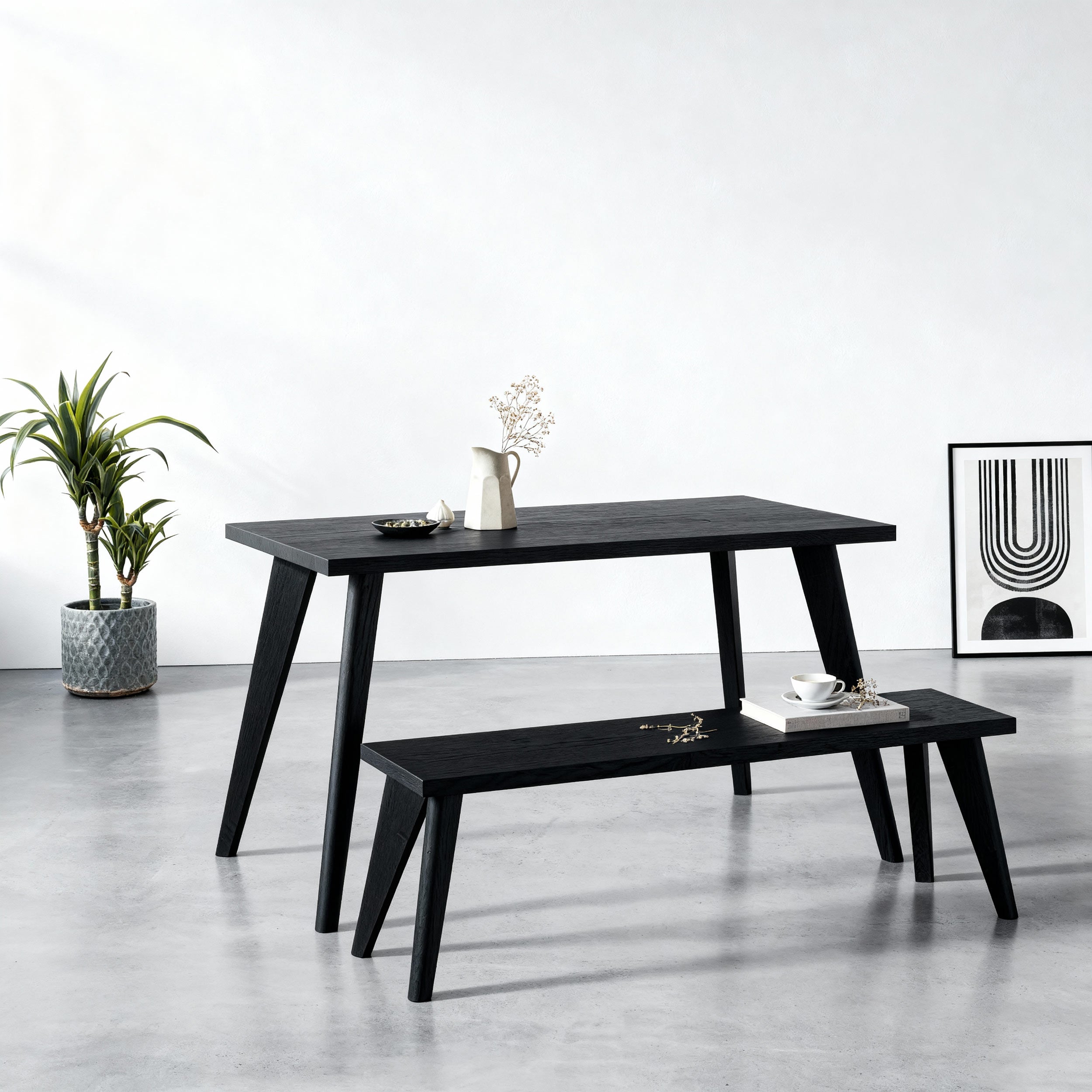 40cm Tapered Oak Table Legs