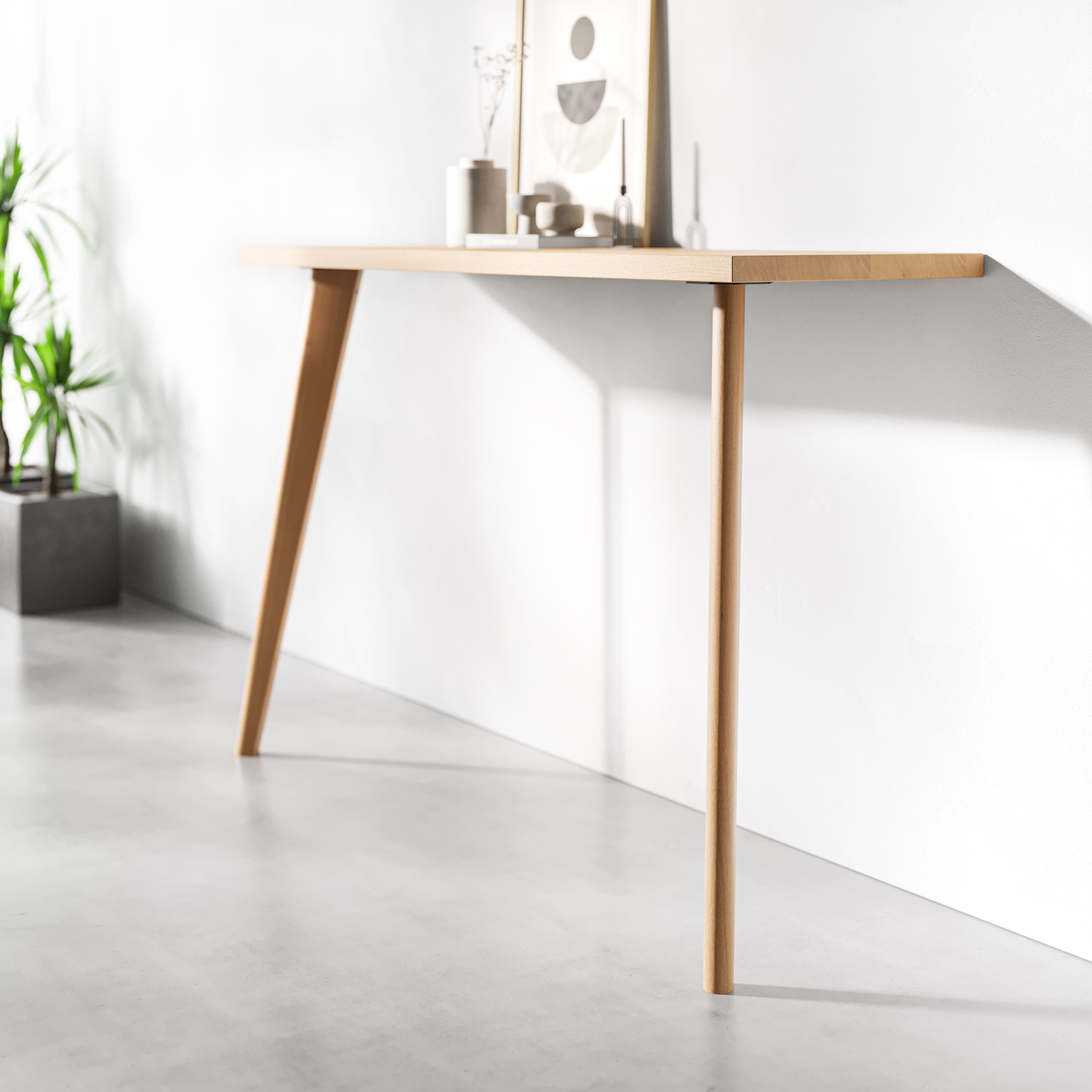 86cm Tapered Oak legs (2 Pack)