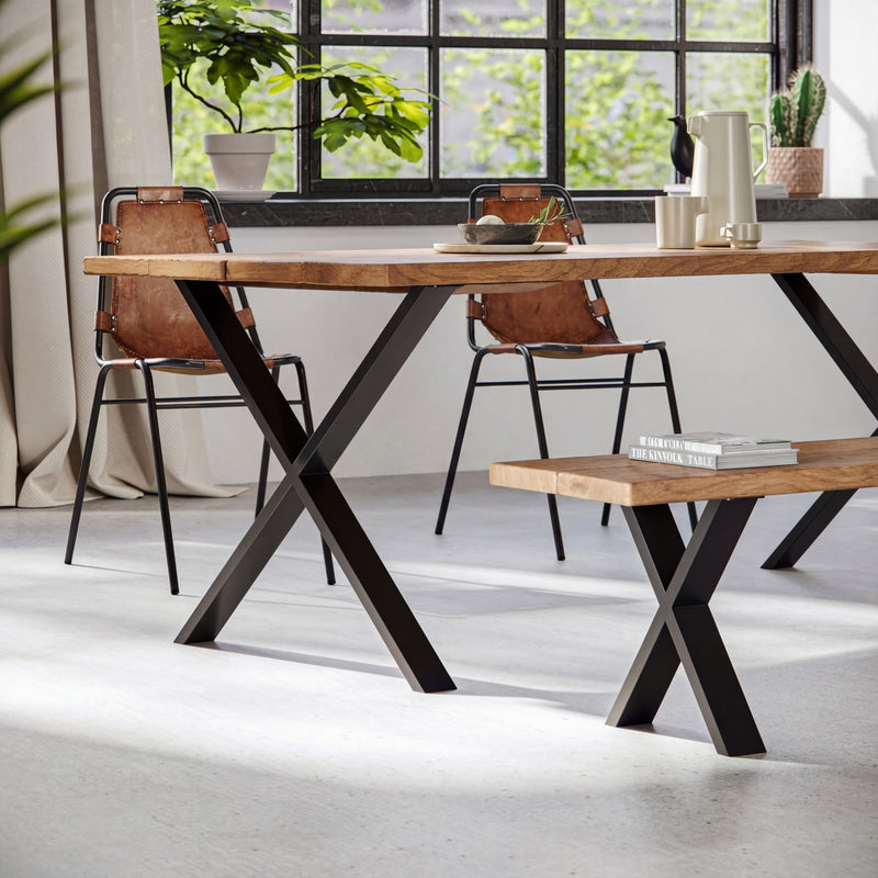 X-Frame Industrial legs | 71cm Table Wide