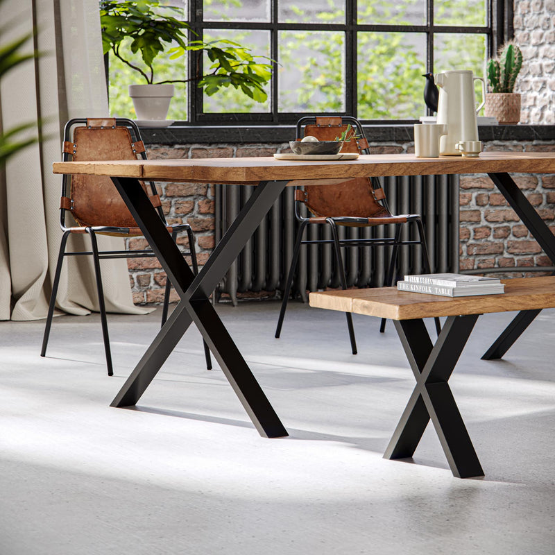 X-Frame Industrial legs | 71cm Table Wide