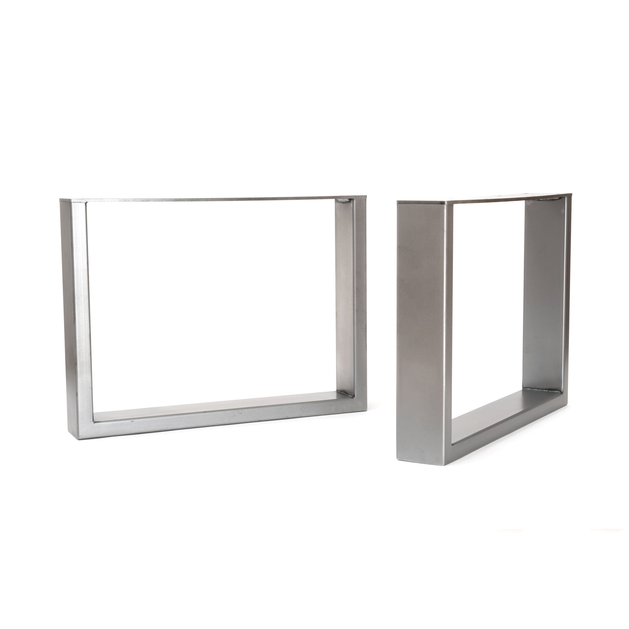 Square Industrial legs-Coffee Table (H35cm x W48cm)-Raw Steel-The Hairpin Leg Co.