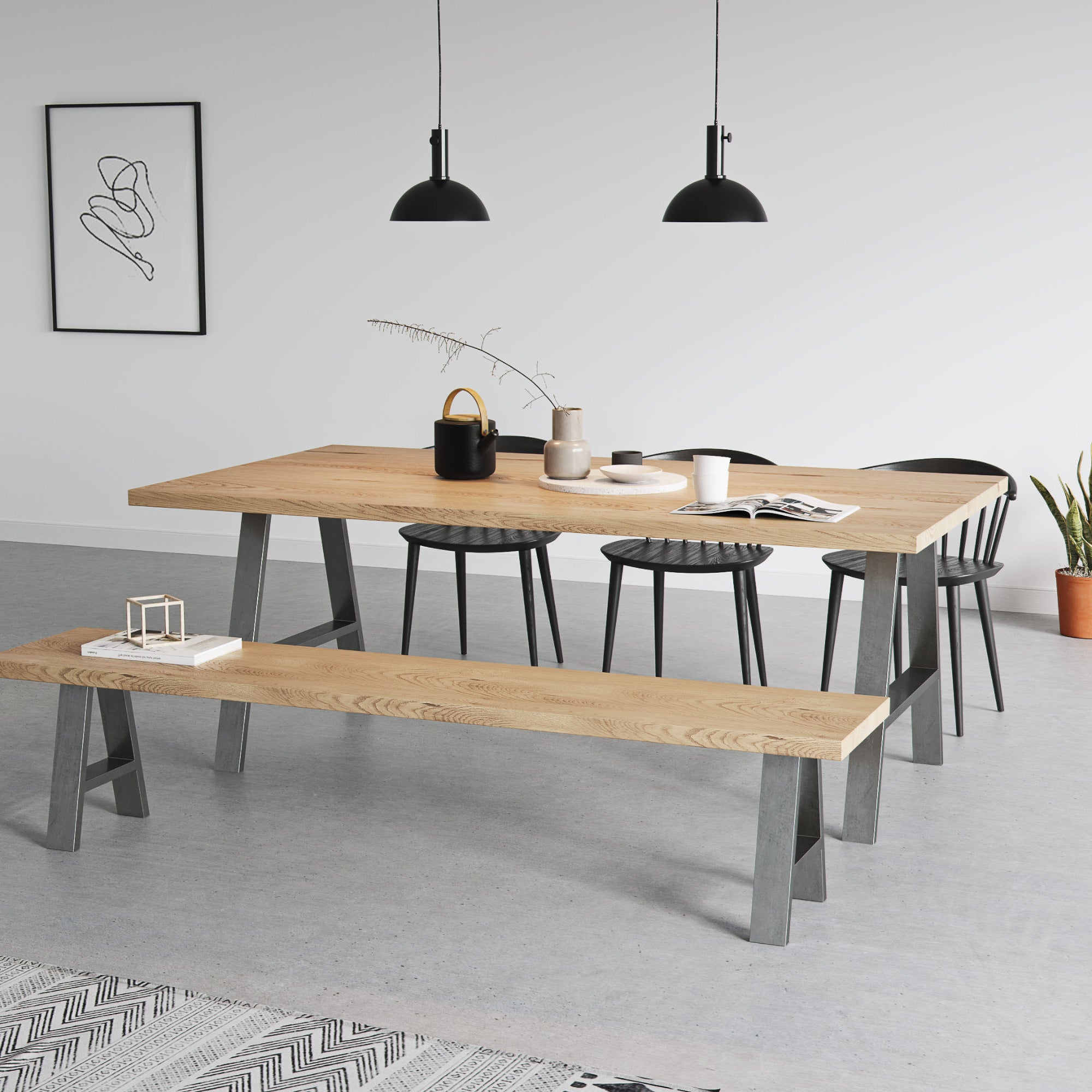 A-Frame Industrial legs | 71cm Table Wide