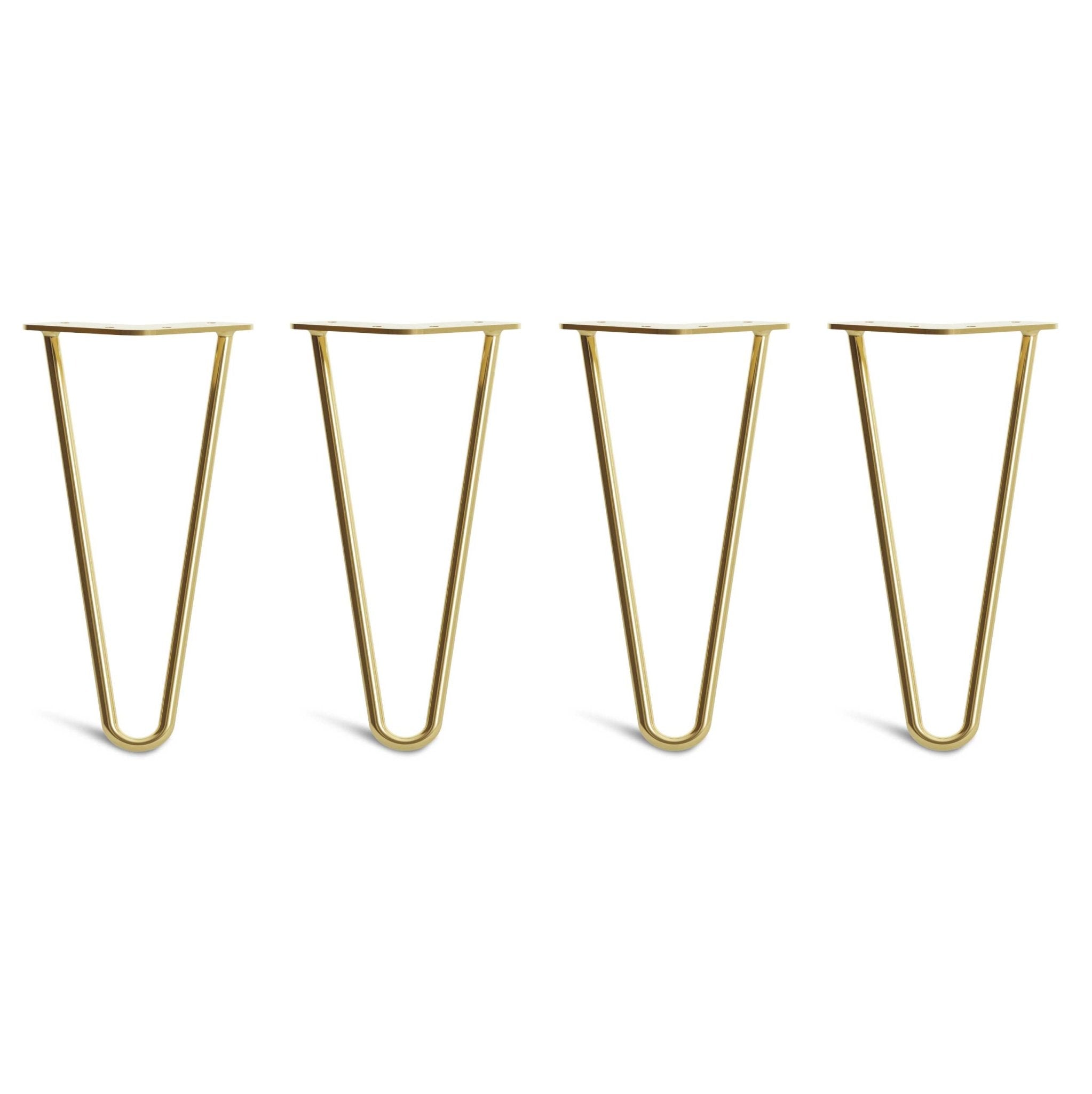 25cm Hairpin Legs - Low Coffee Table-2 Rod-Gold-The Hairpin Leg Co.