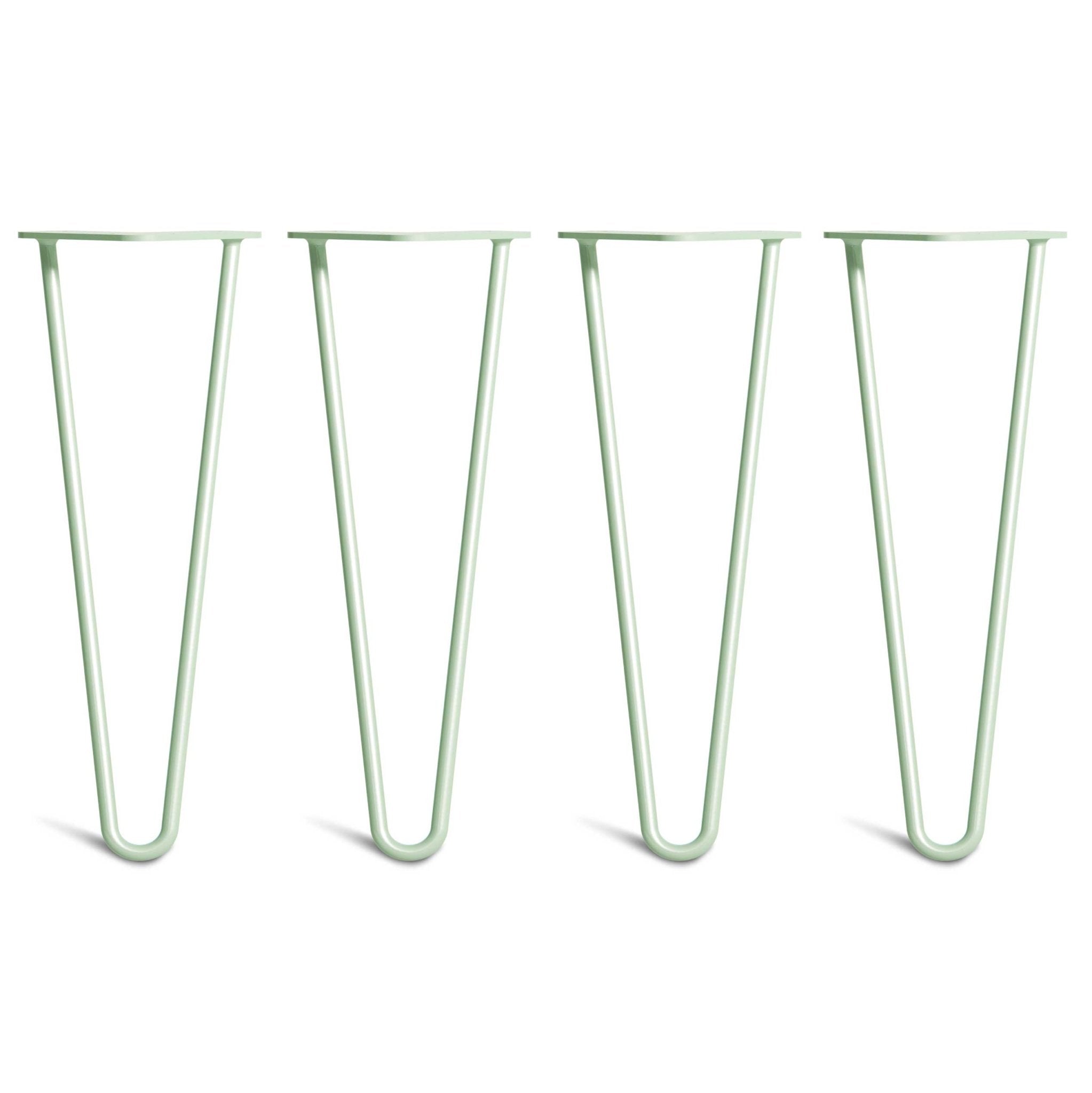 35cm Hairpin Legs - Coffee Table-2 Rod-Pastel Green-The Hairpin Leg Co.