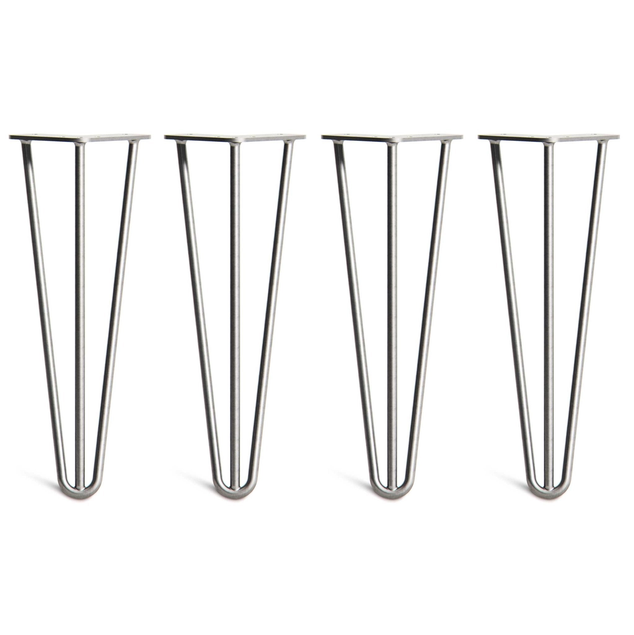 35cm Hairpin Legs - Coffee Table-3 Rod-Zinc-The Hairpin Leg Co.