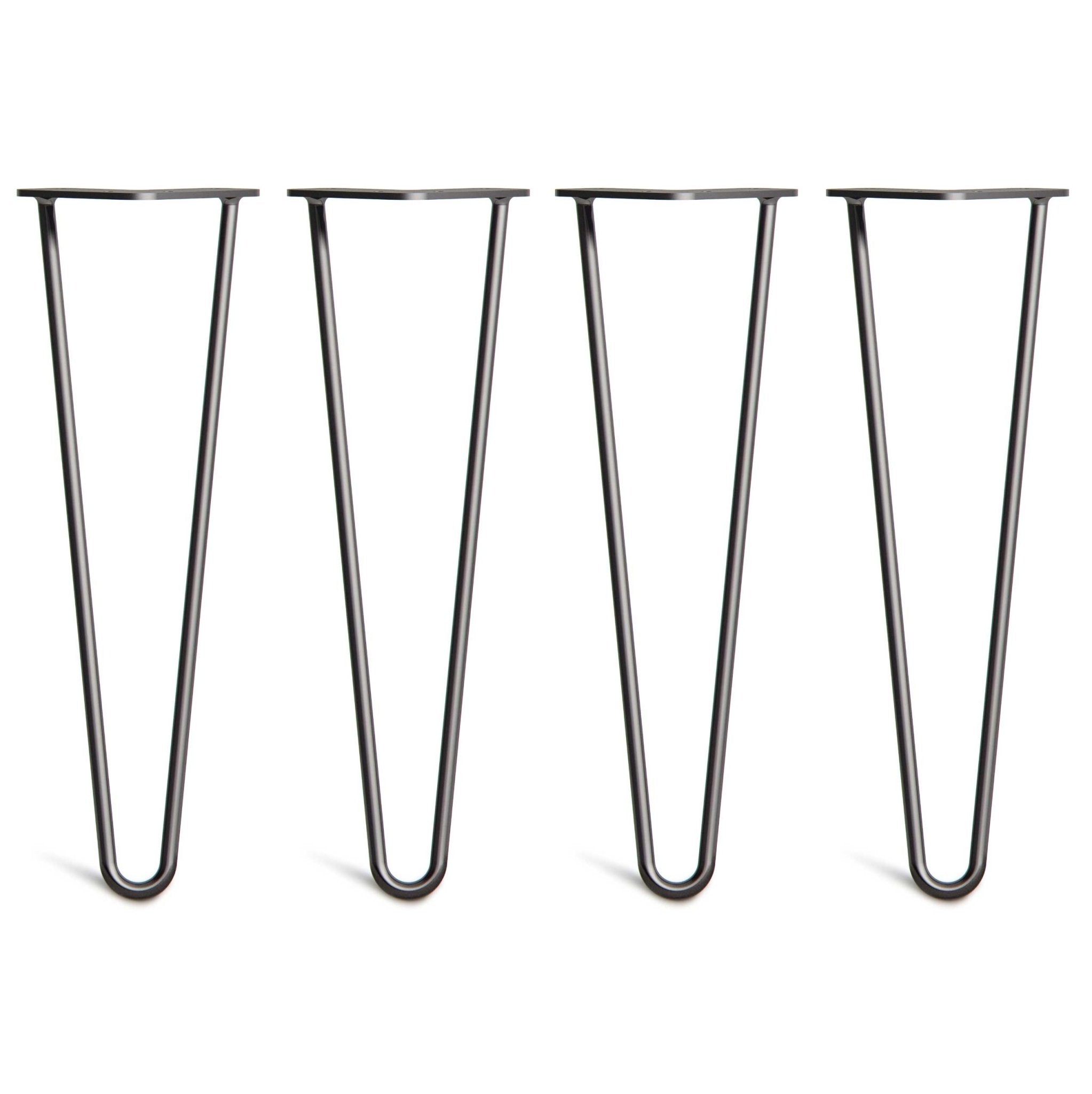 40cm Hairpin Legs - Bench-2 Rod-Black-The Hairpin Leg Co.