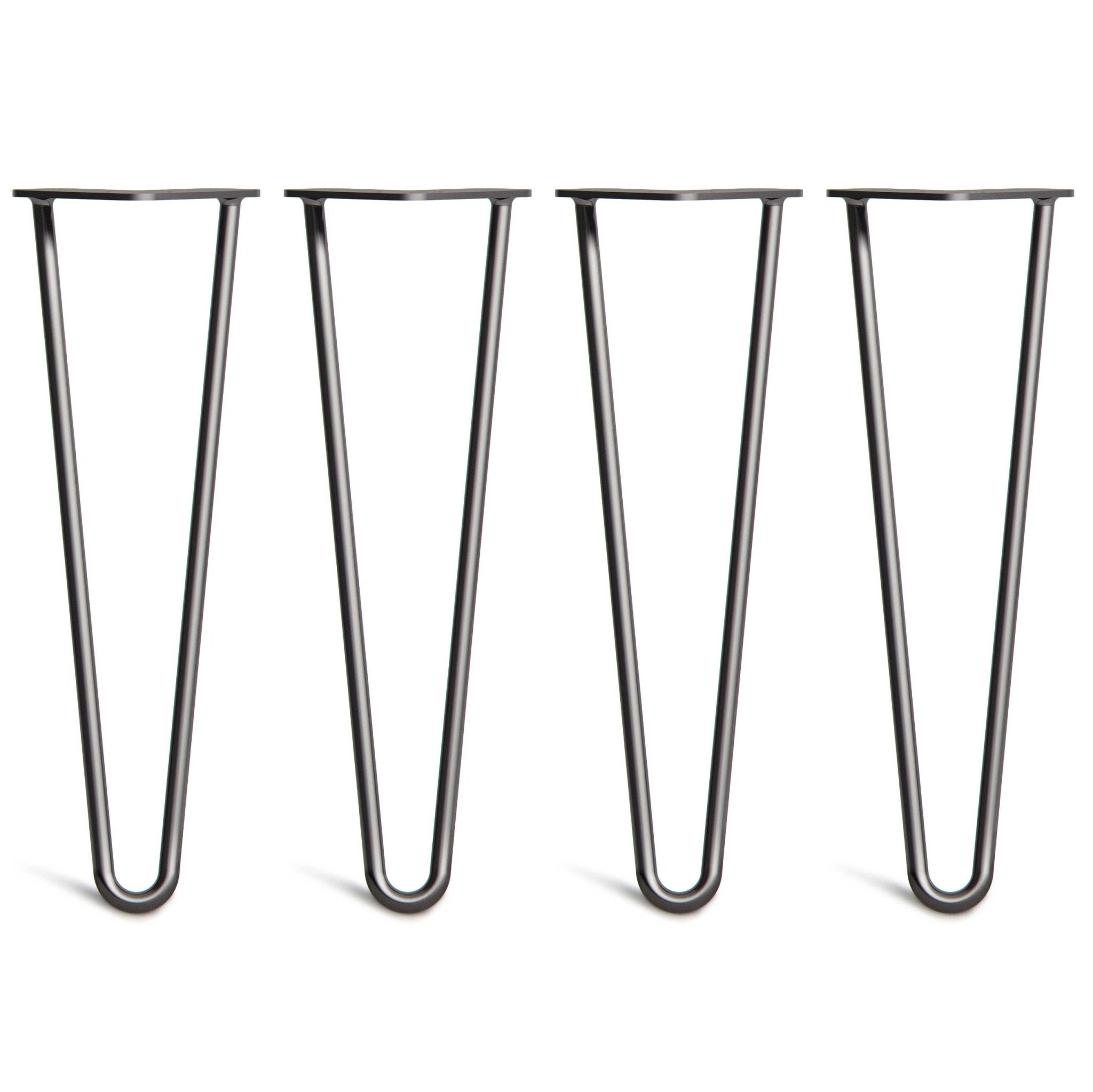 40cm Hairpin Legs - Bench-2 Rod-Black-The Hairpin Leg Co.