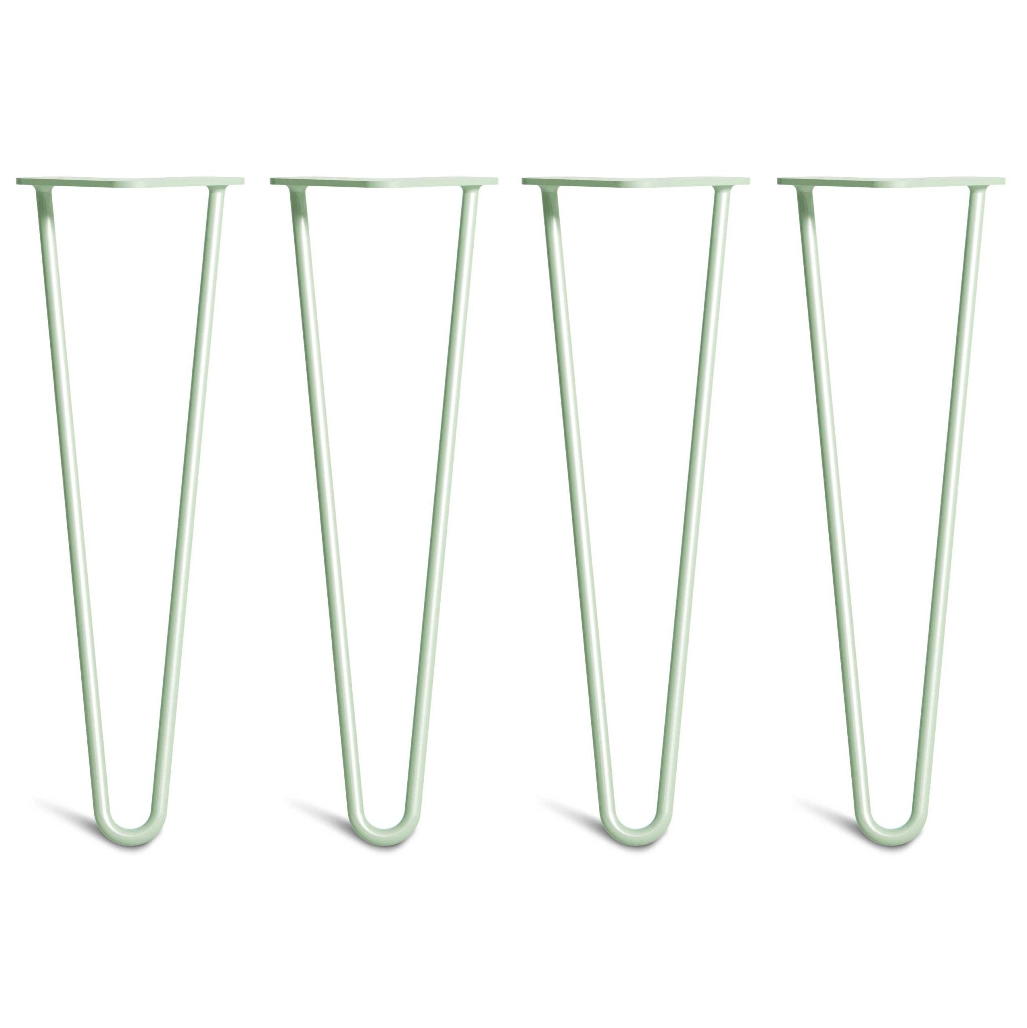 40cm Hairpin Legs - Bench-2 Rod-Pastel Green-The Hairpin Leg Co.