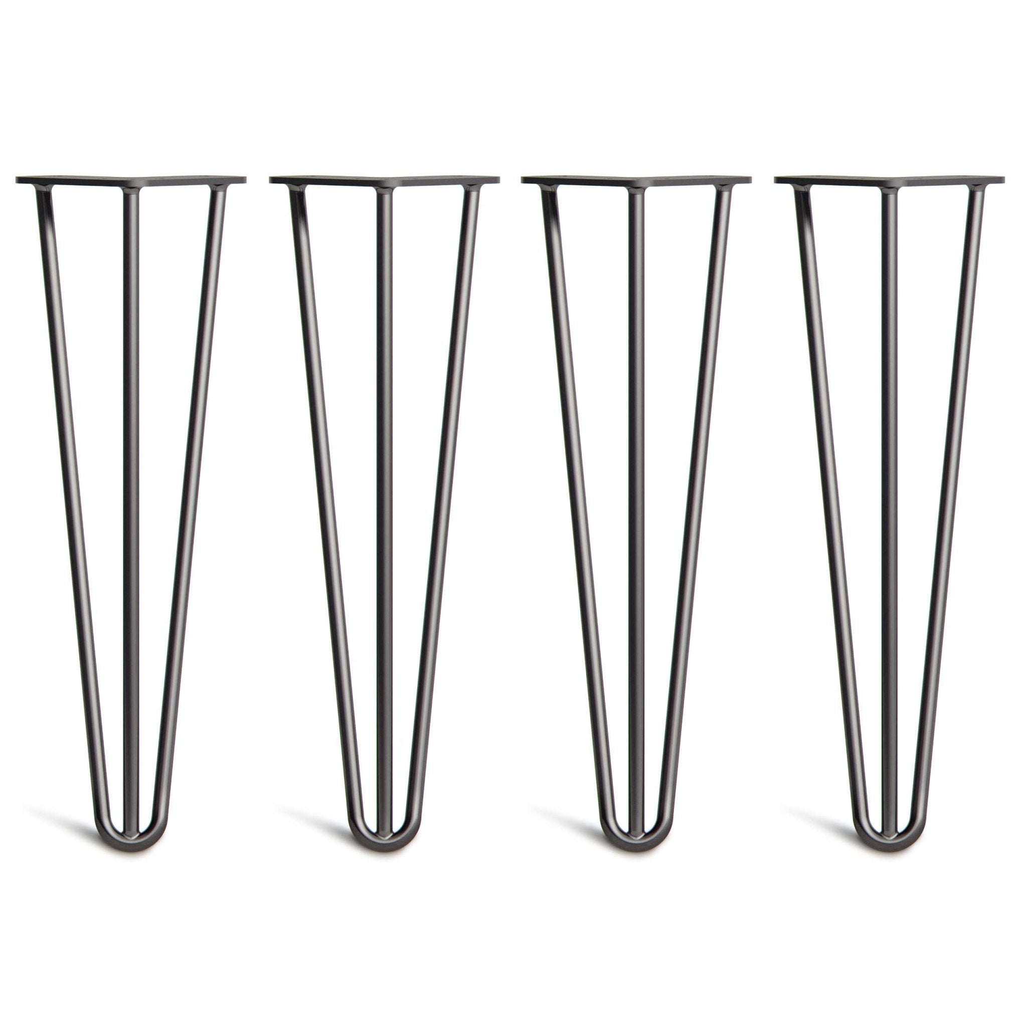 40cm Hairpin Legs - Bench-3 Rod-Black-The Hairpin Leg Co.