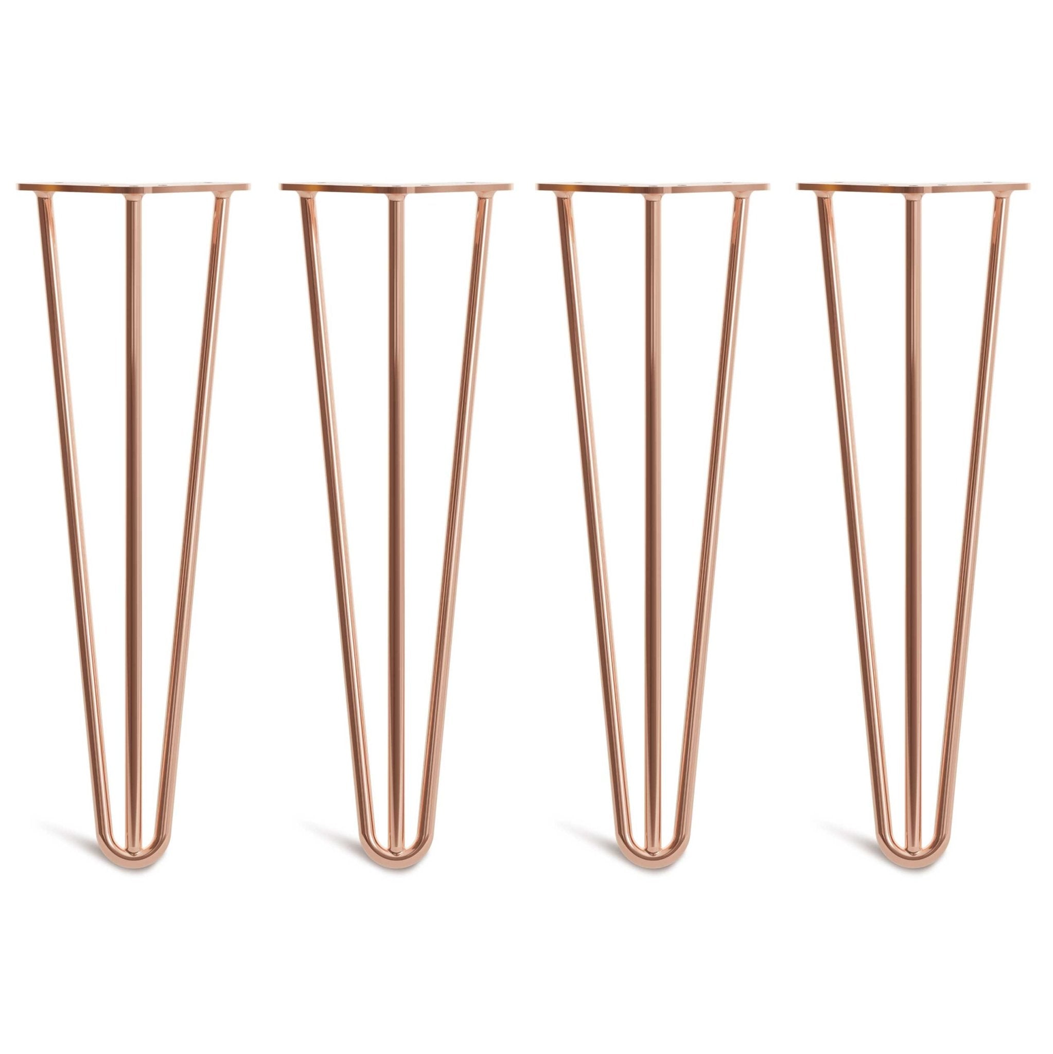 40cm Hairpin Legs - Bench-3 Rod-Copper-The Hairpin Leg Co.