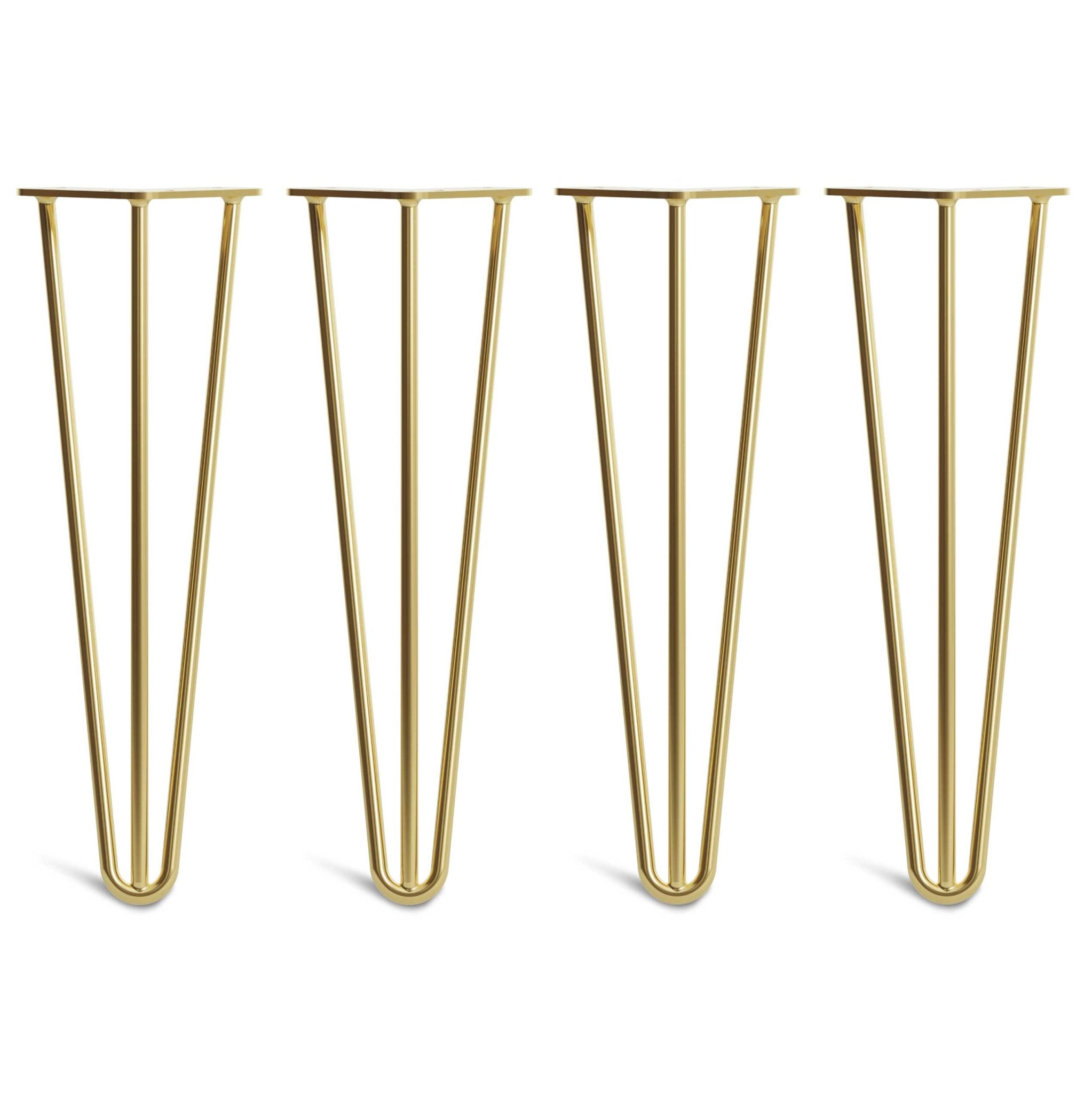 40cm Hairpin Legs - Bench-3 Rod-Gold-The Hairpin Leg Co.