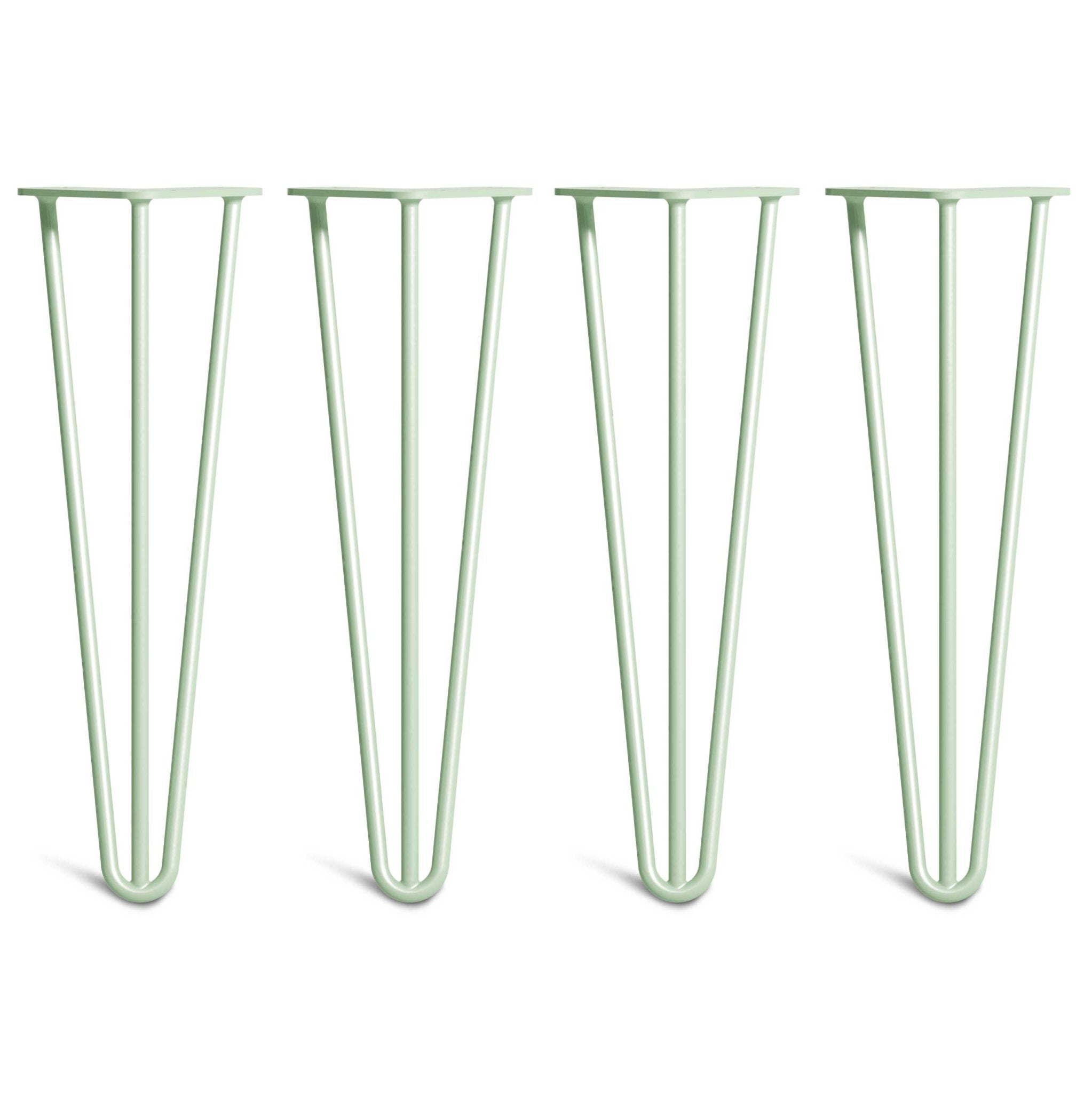 40cm Hairpin Legs - Bench-3 Rod-Pastel Green-The Hairpin Leg Co.