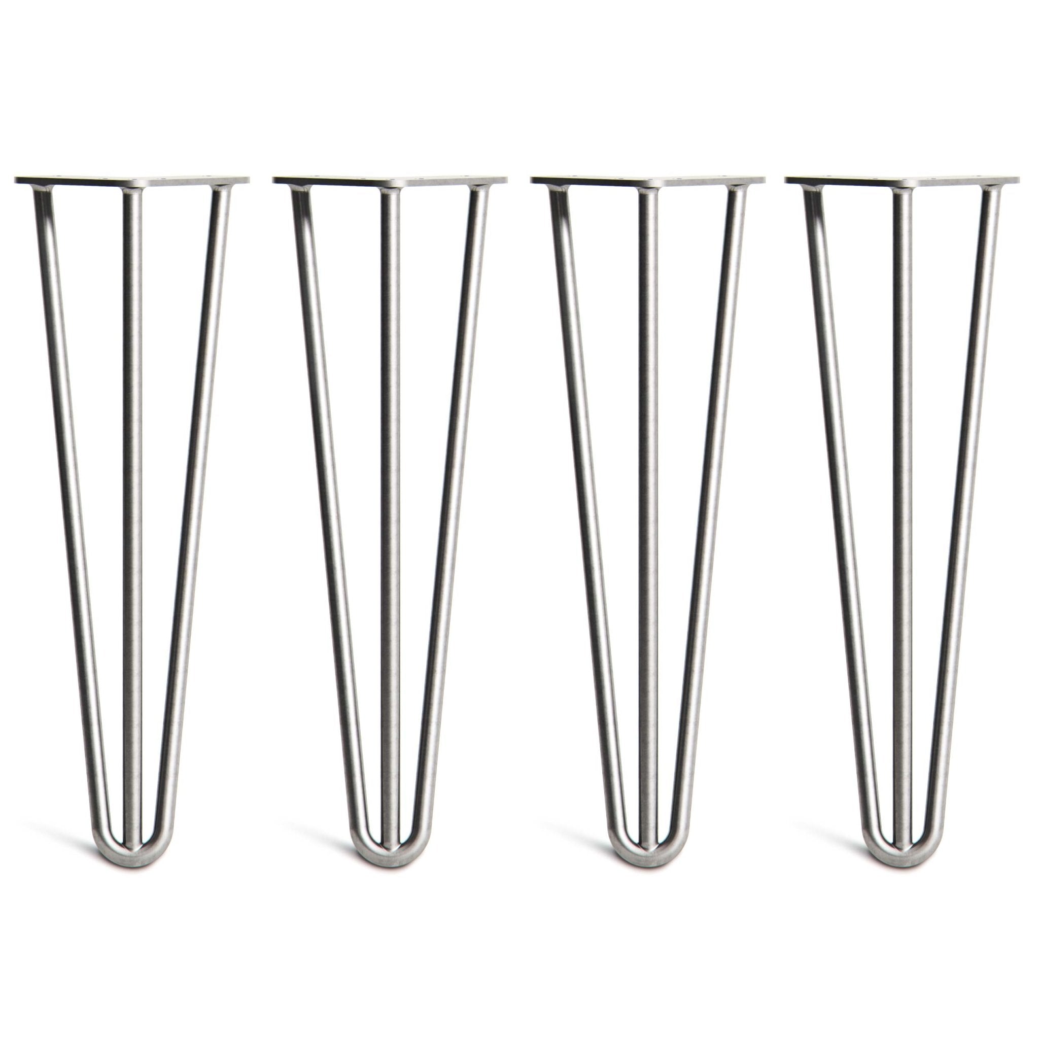 40cm Hairpin Legs - Bench-3 Rod-Zinc-The Hairpin Leg Co.