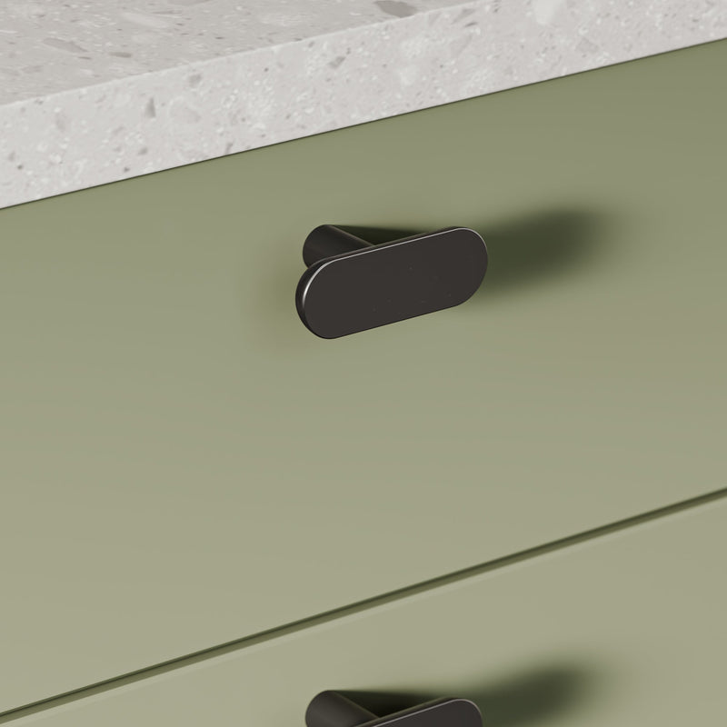 Bar Trim Pull Handle-Matt Black-T-Bar 55mm-The Hairpin Leg Co.