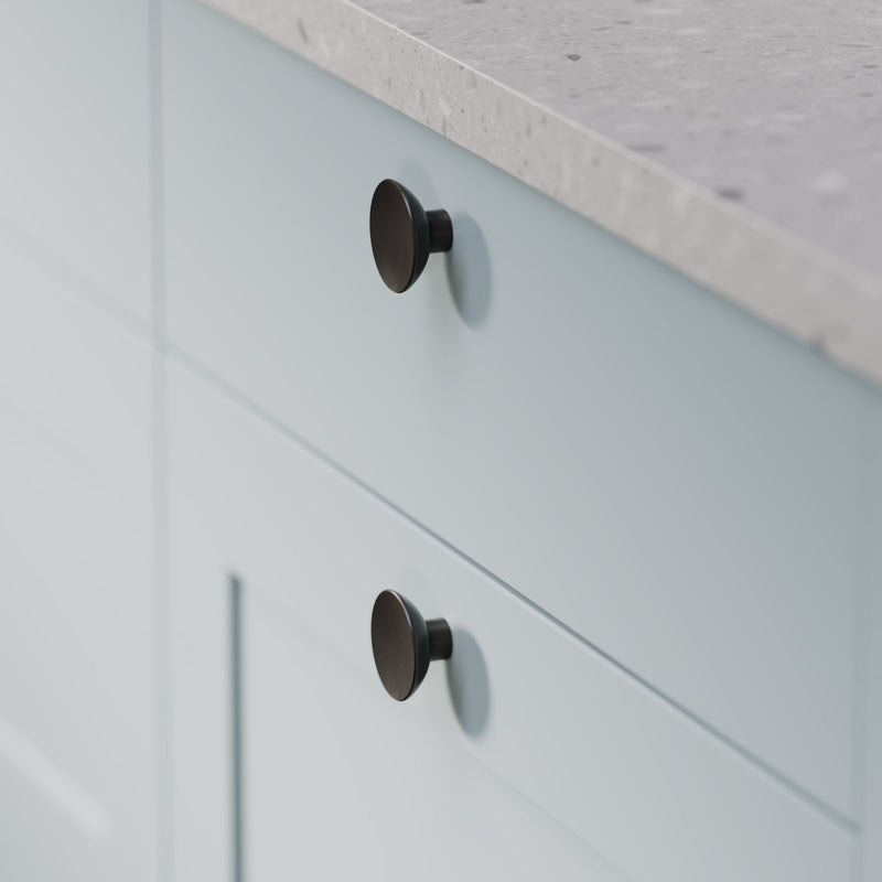 Bowl 40mm Knob-Matt Black--The Hairpin Leg Co.