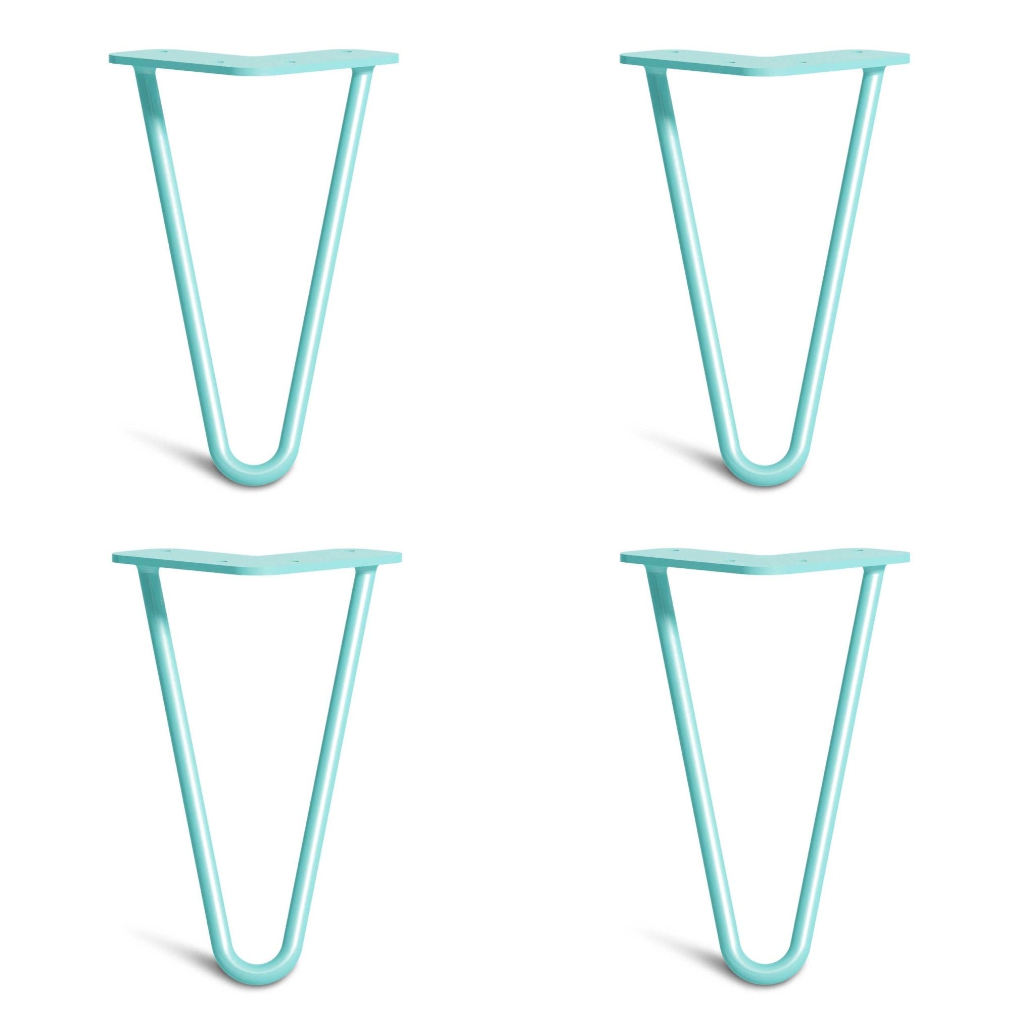 Duck Egg Blue Hairpin Legs-4" / 10cm - Furniture Feet-2 Rod-The Hairpin Leg Co.