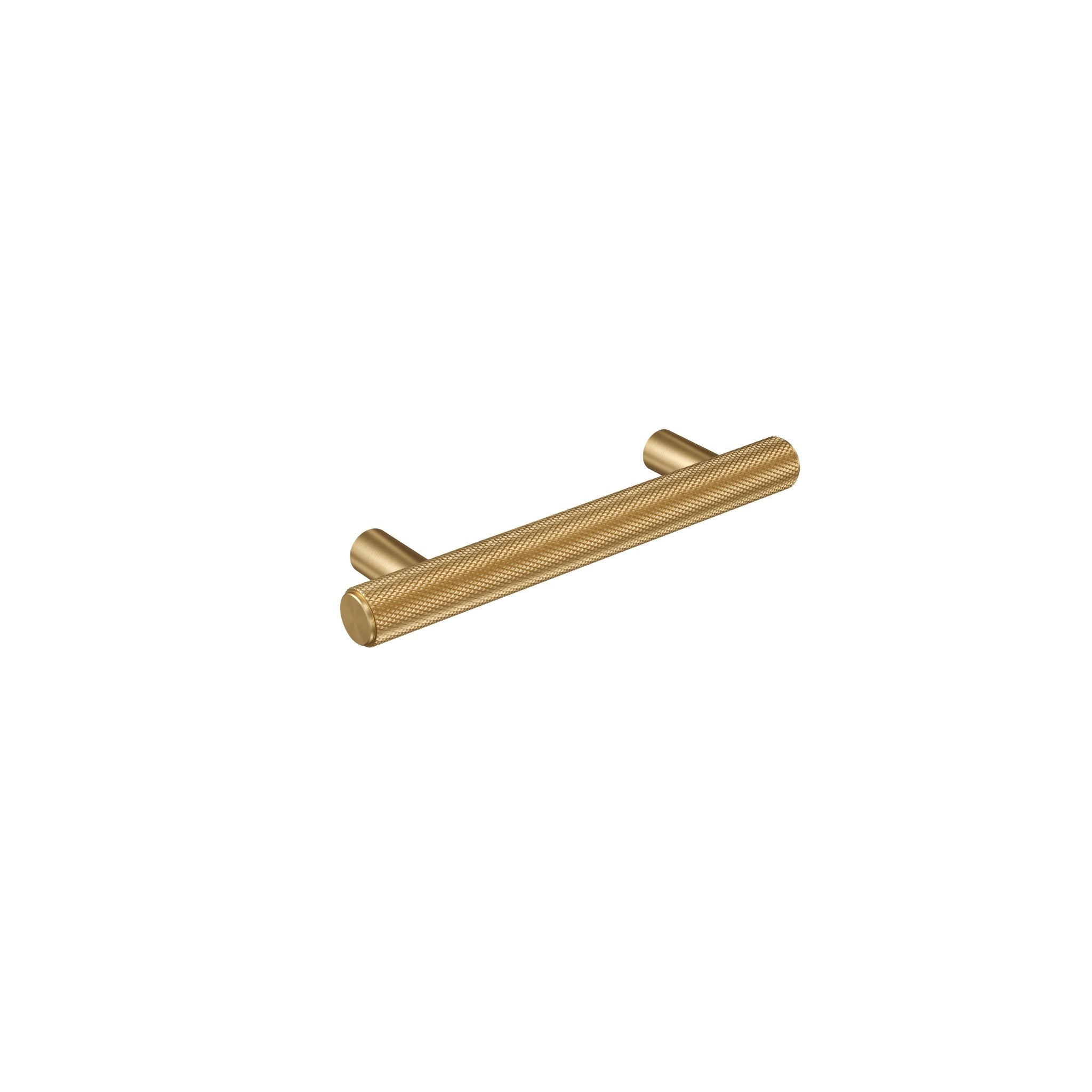 Knurl 15mm Pull Handle-Brushed Brass-140mm-The Hairpin Leg Co.