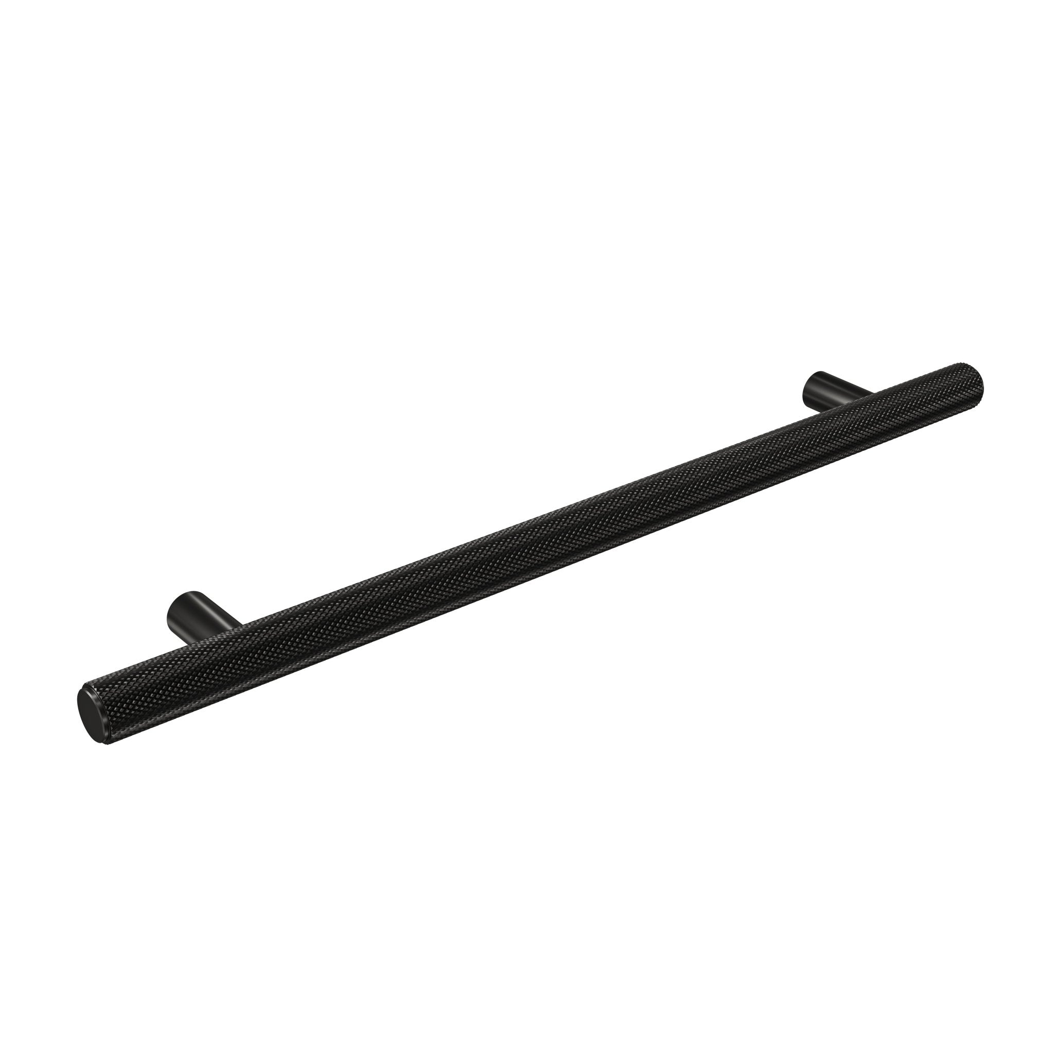 Knurl 15mm Pull Handle-Matt Black-300mm-The Hairpin Leg Co.