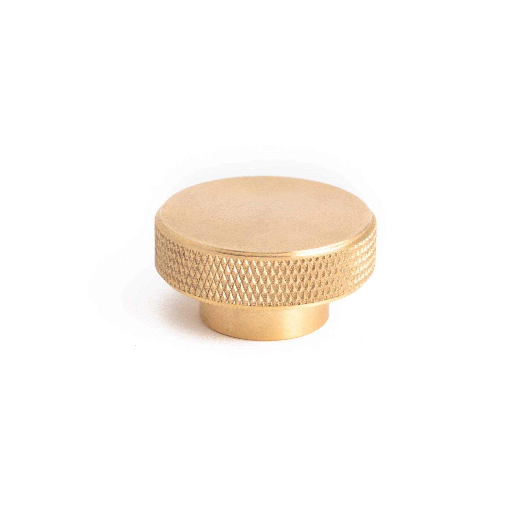 Knurl 40mm Knob-Brushed Brass--The Hairpin Leg Co.