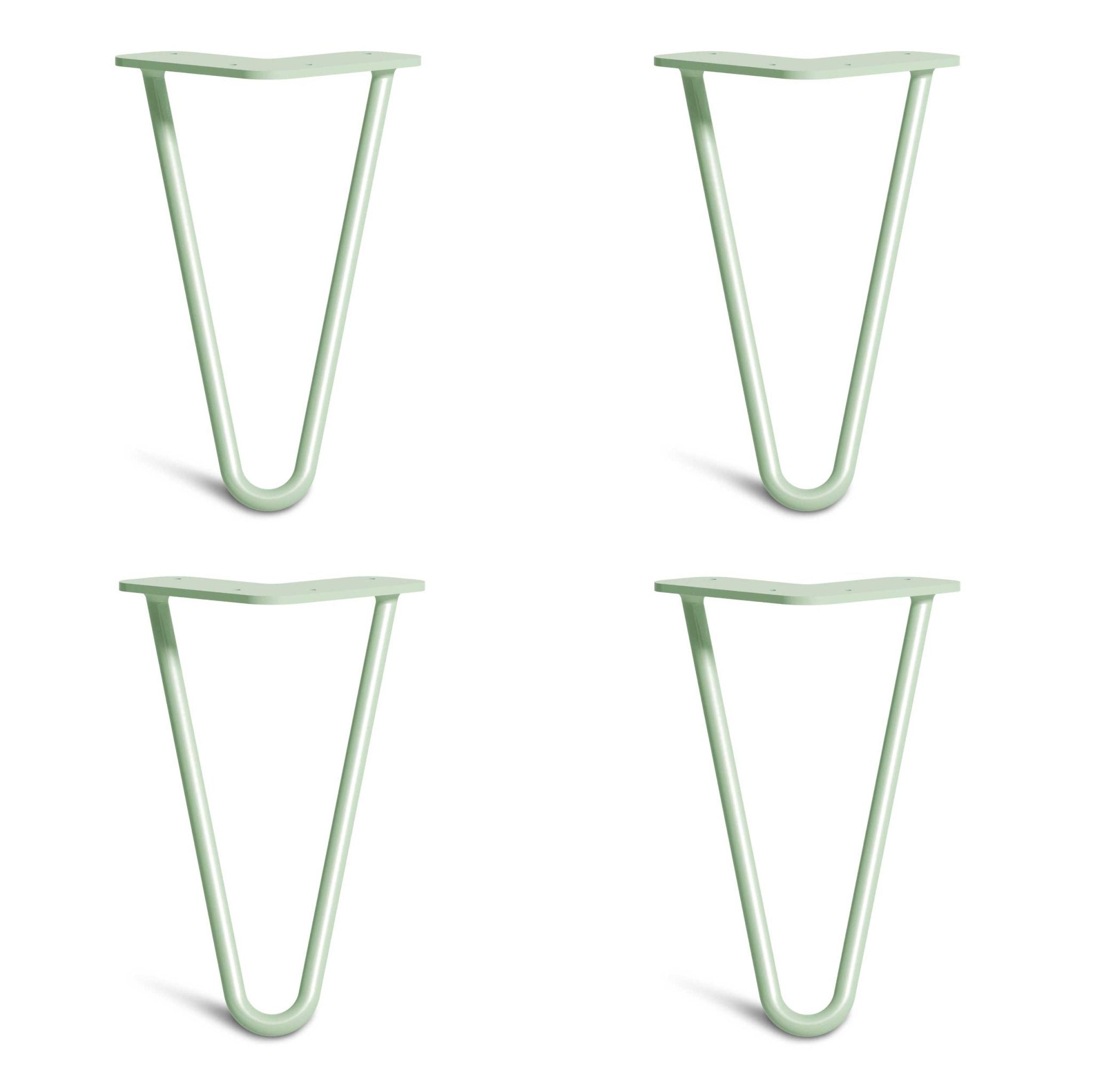 Pastel Green Hairpin Legs-4" / 10cm - Furniture Feet-2 Rod-The Hairpin Leg Co.