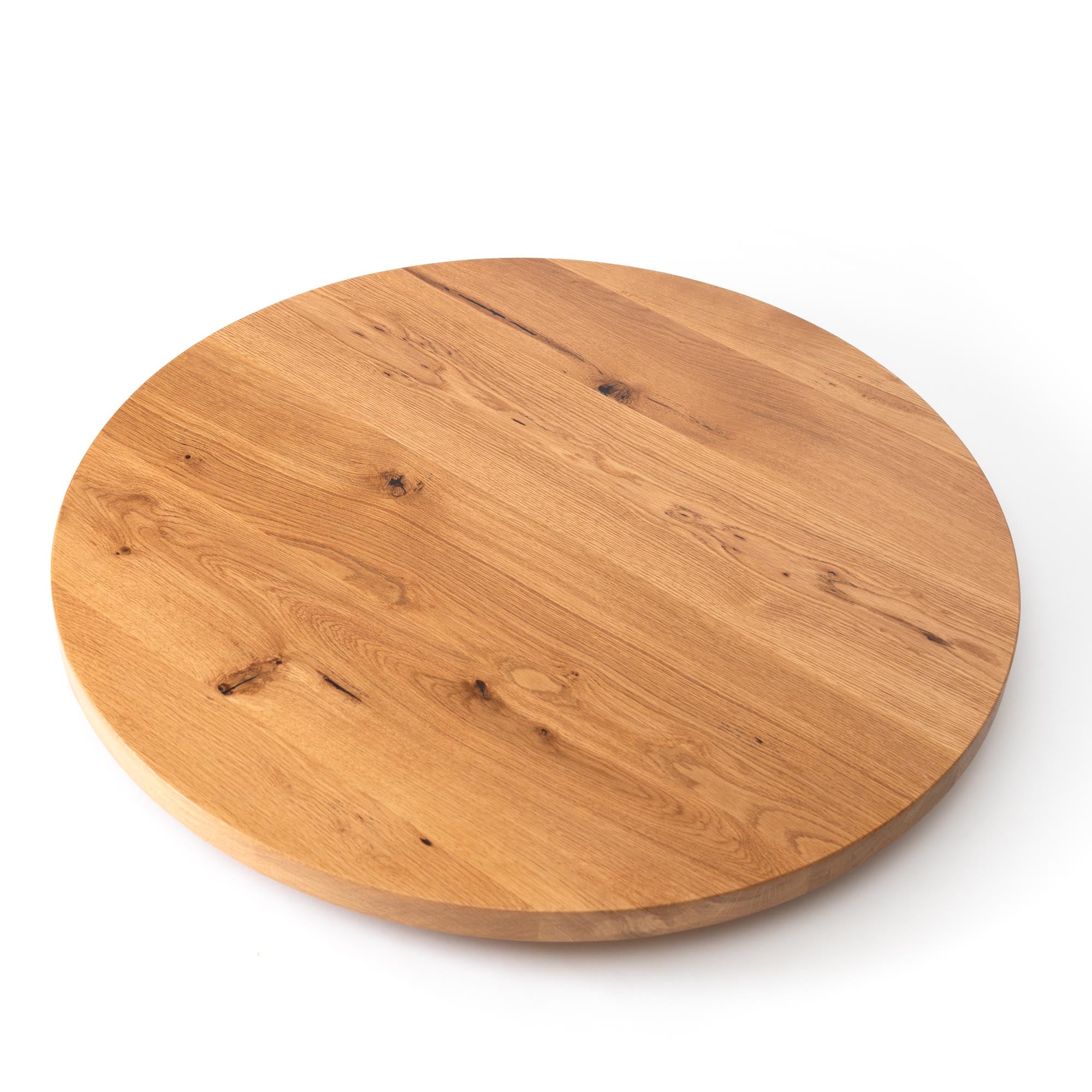 Round Solid Oak Table Top-Ø 120cm x 3.2cm--The Hairpin Leg Co.