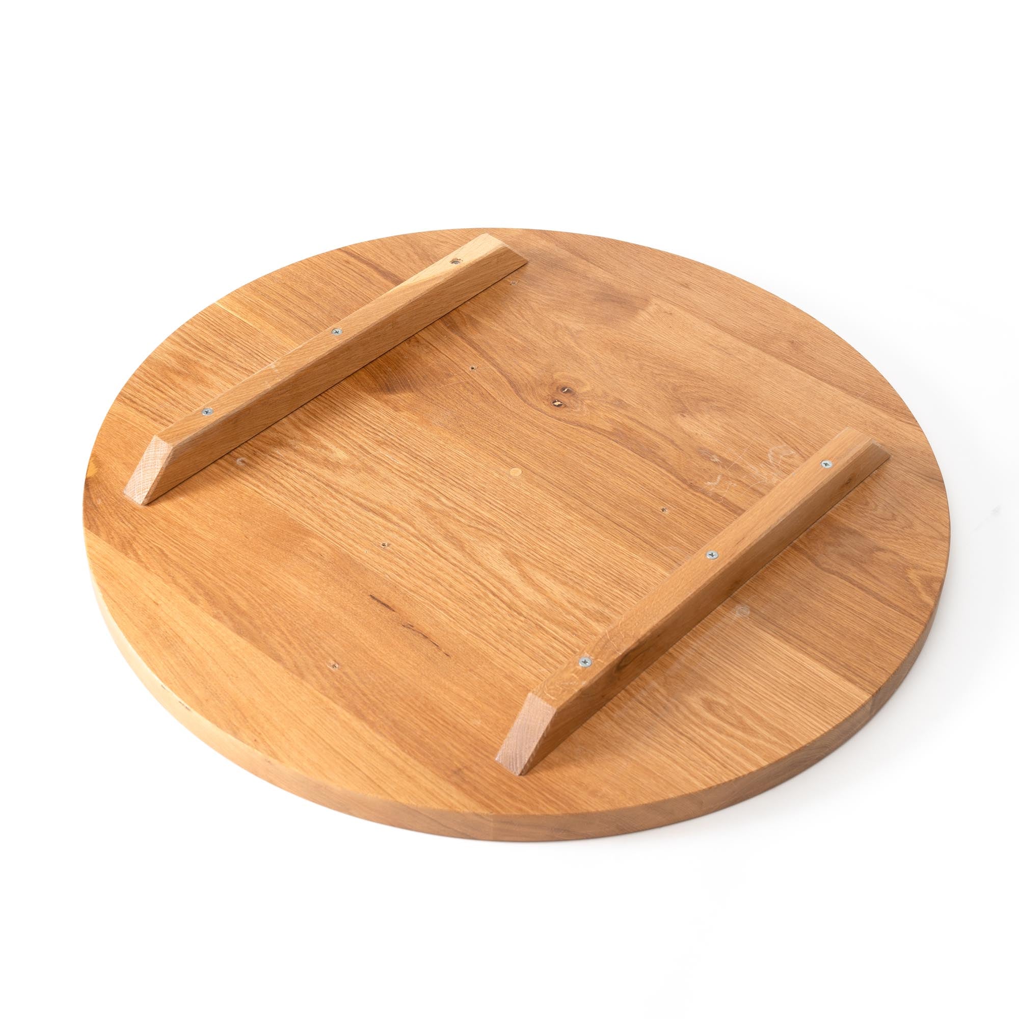Round Solid Oak Table Top-Ø 120cm x 3.2cm--The Hairpin Leg Co.