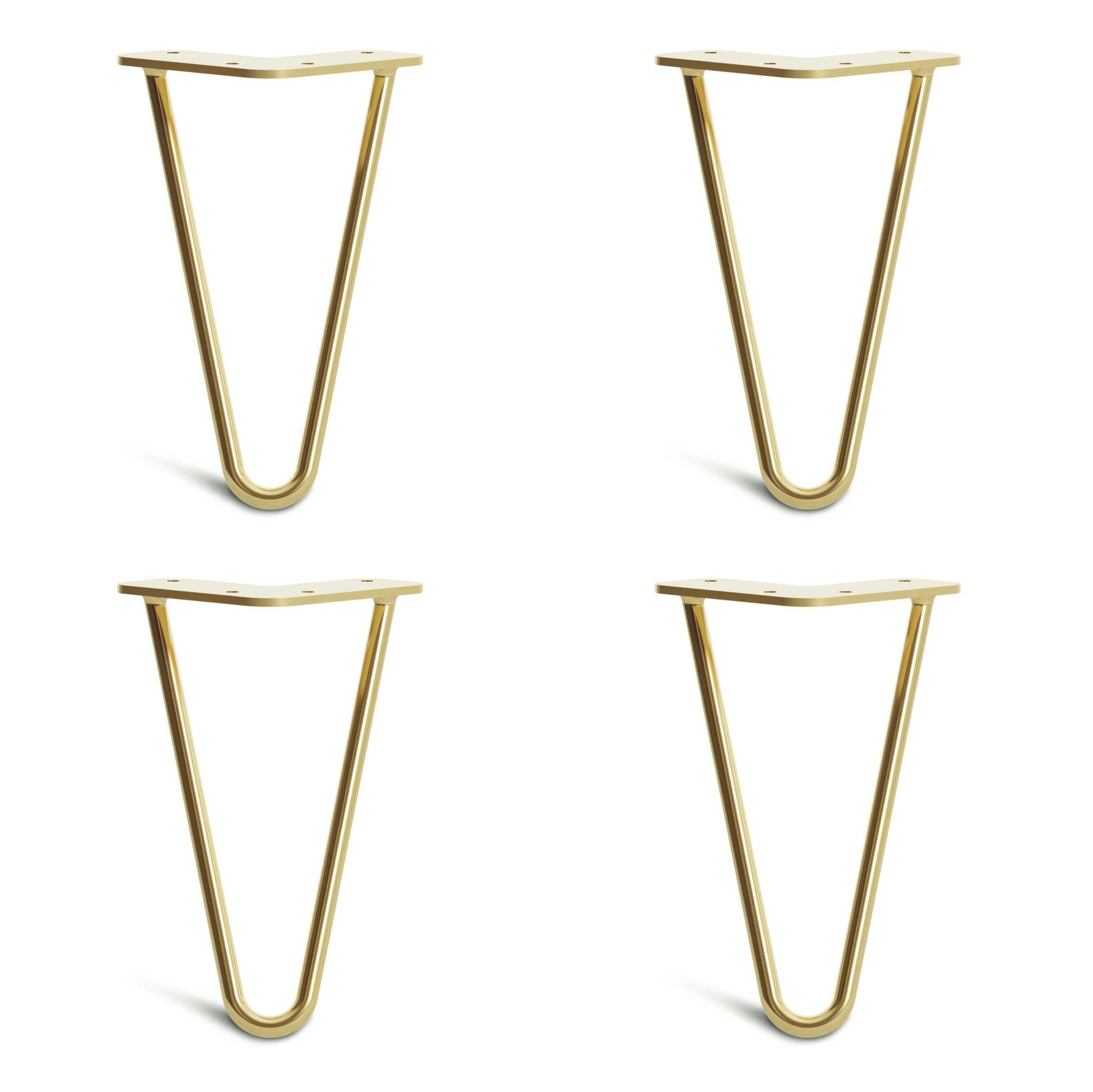 Satin Brass Hairpin Legs-8" / 20cm - Cabinet-2 Rod-The Hairpin Leg Co.