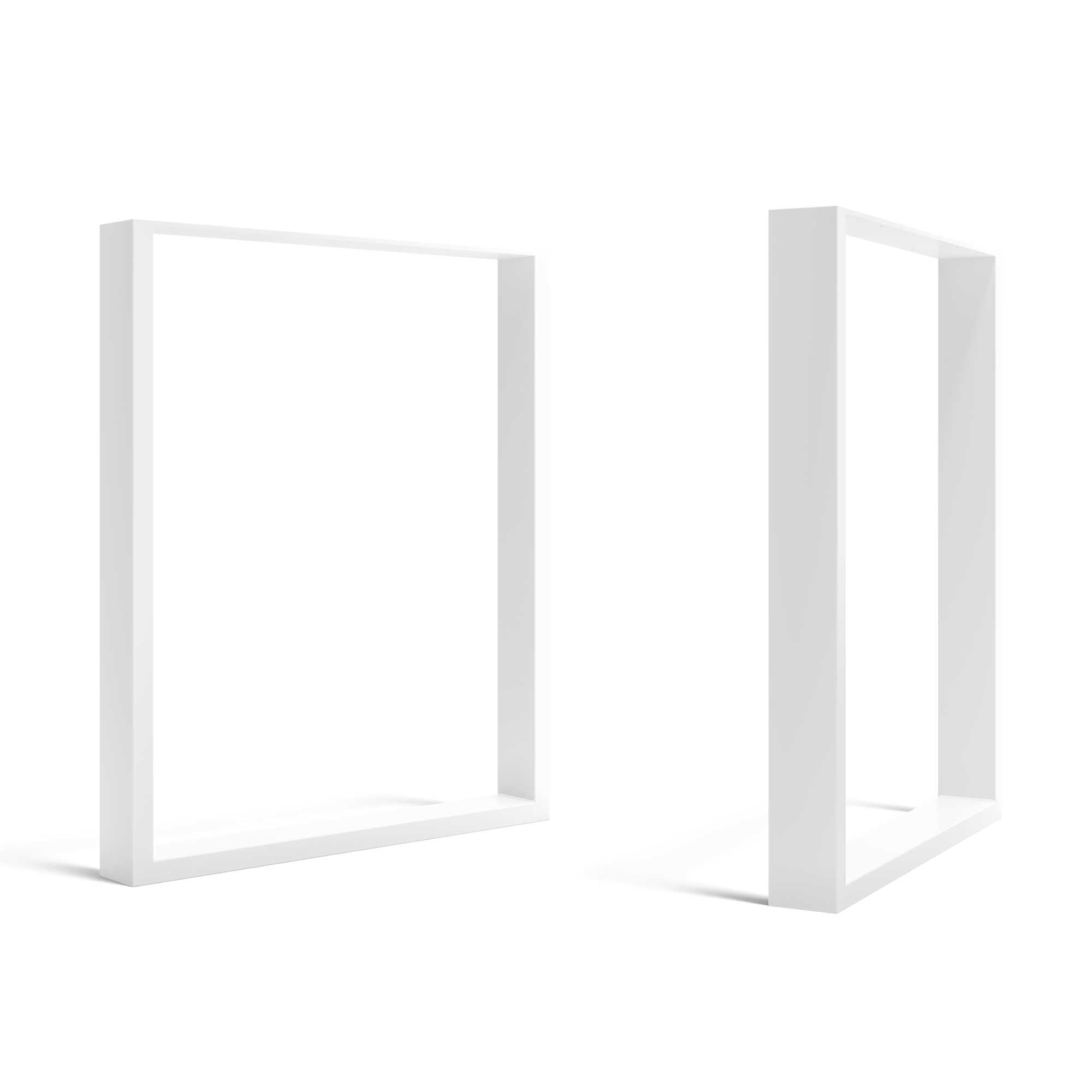 Square Industrial legs-Table (H71cm x W58cm)-White-The Hairpin Leg Co.