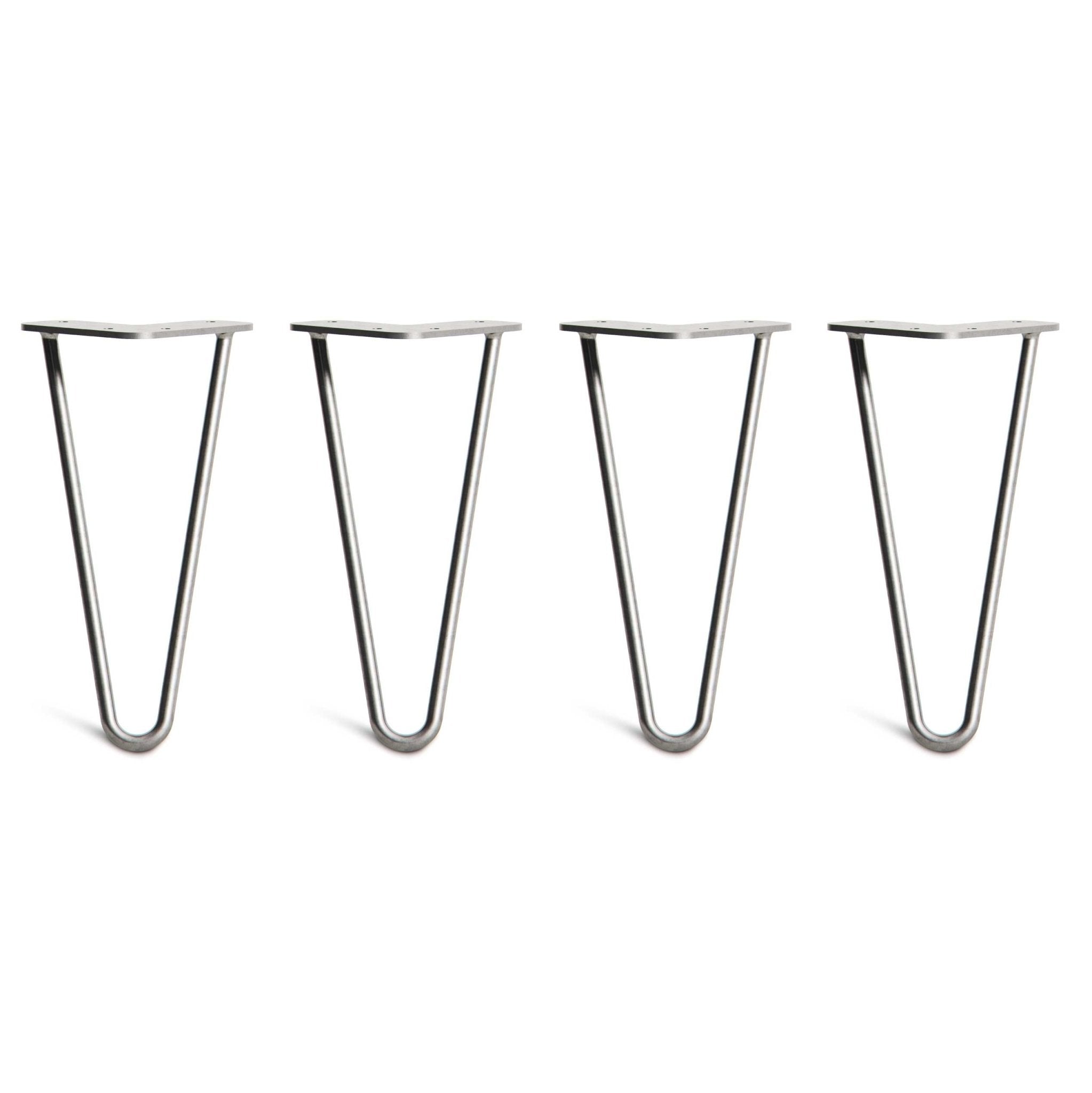 Stainless Steel Hairpin Legs-10" / 25cm - Low Coffee Table-2 Rod-The Hairpin Leg Co.
