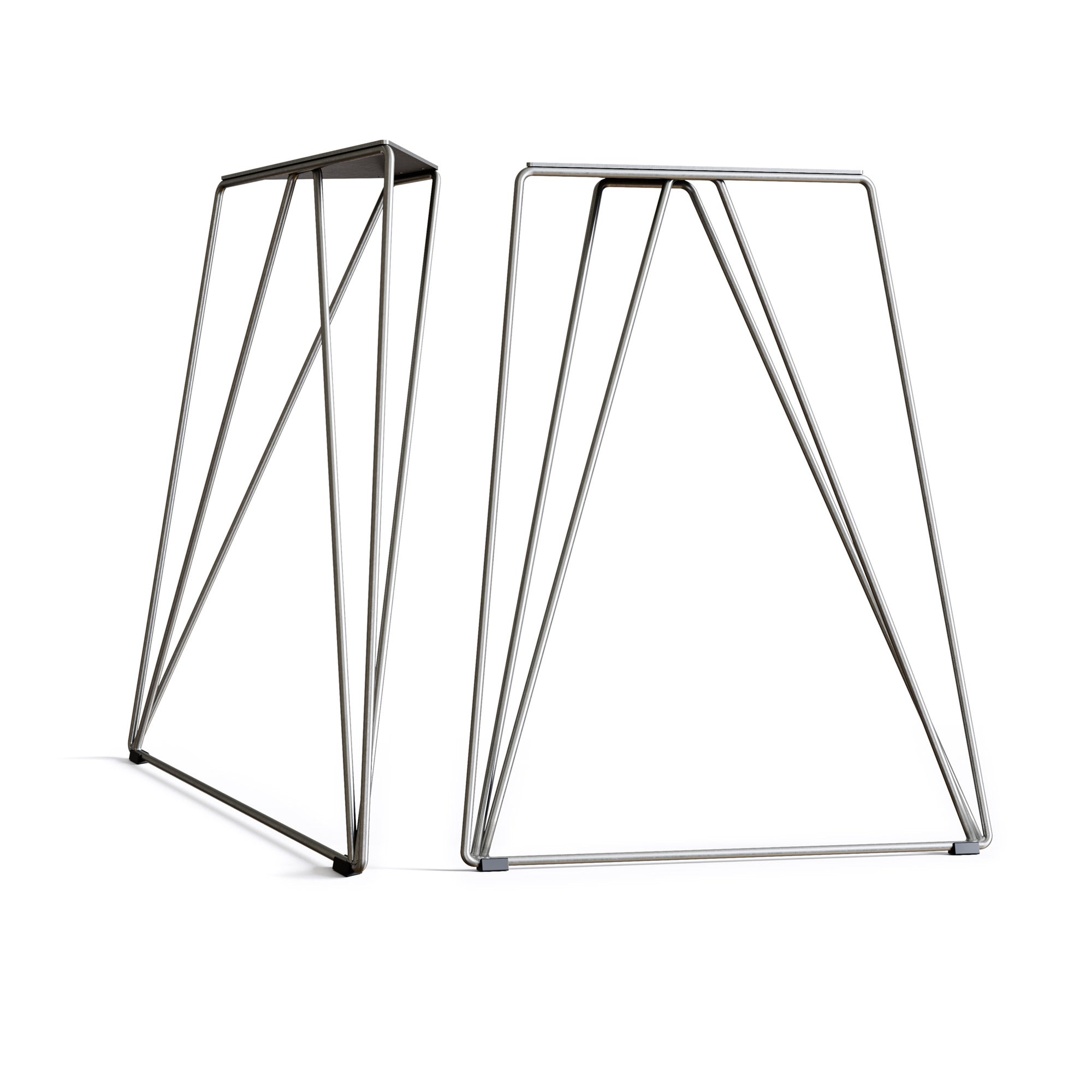 Wire Frame Legs-Raw Steel-Table (H71cm x W58cm)-The Hairpin Leg Co.