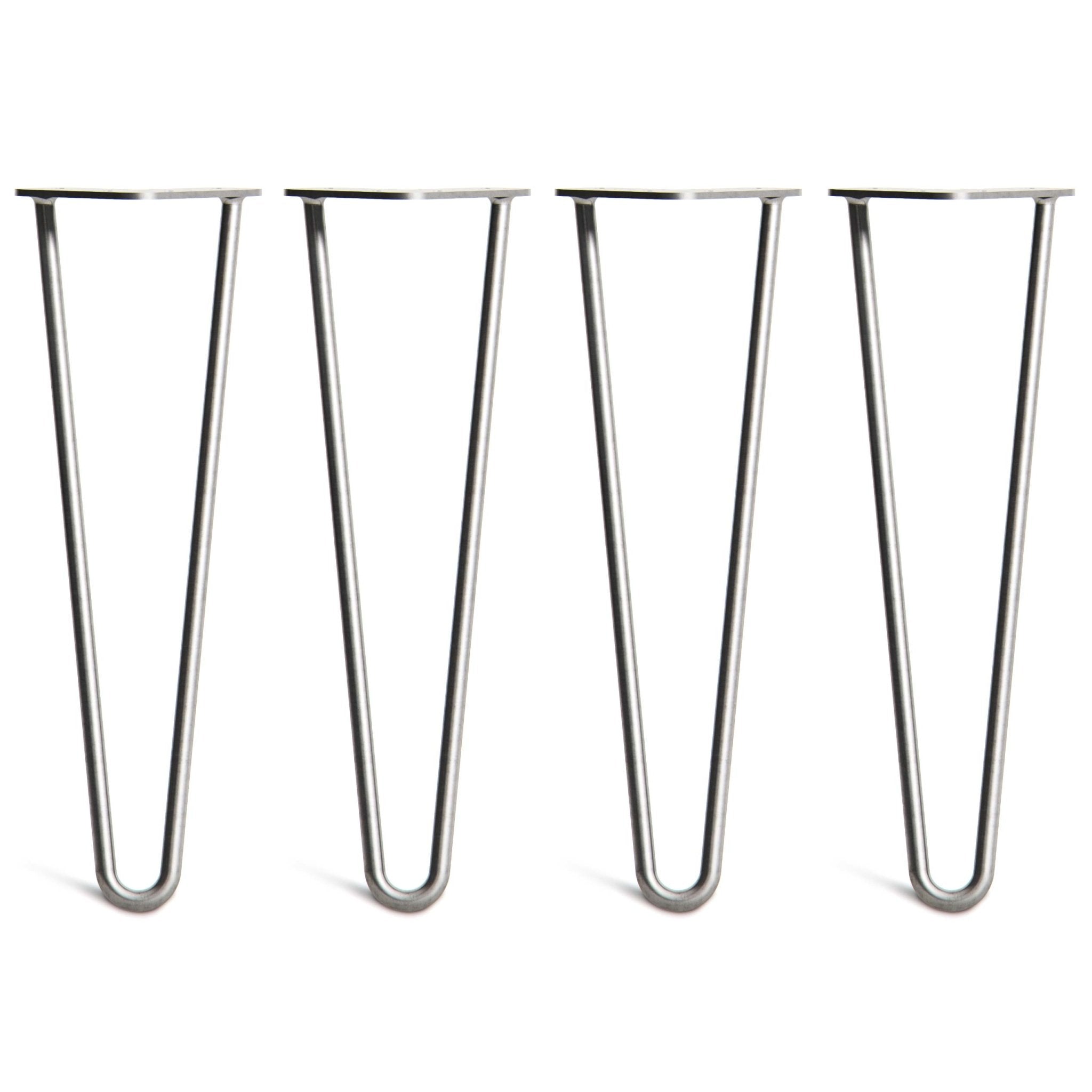 Zinc Hairpin Legs-16" / 40cm - Bench-2 Rod-The Hairpin Leg Co.