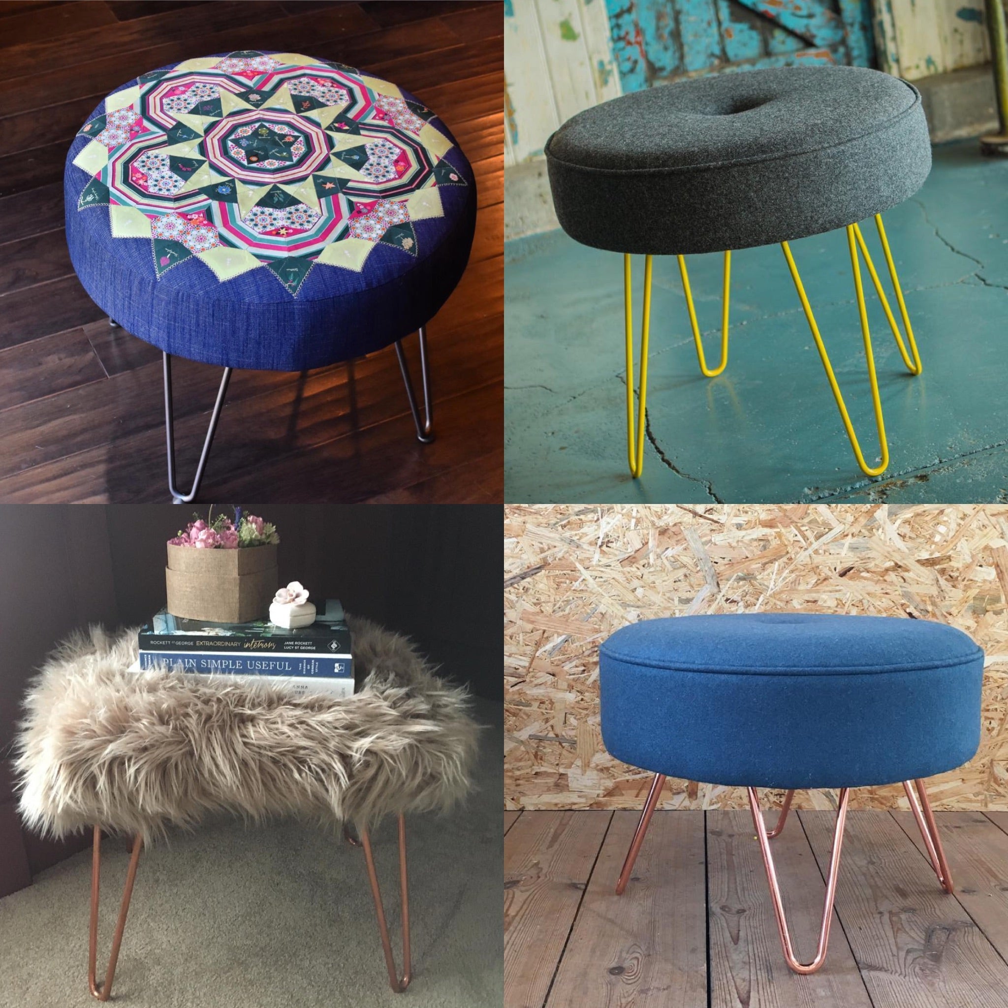 How to make a midcentury footstool you’ll love - The Hairpin Leg Co.
