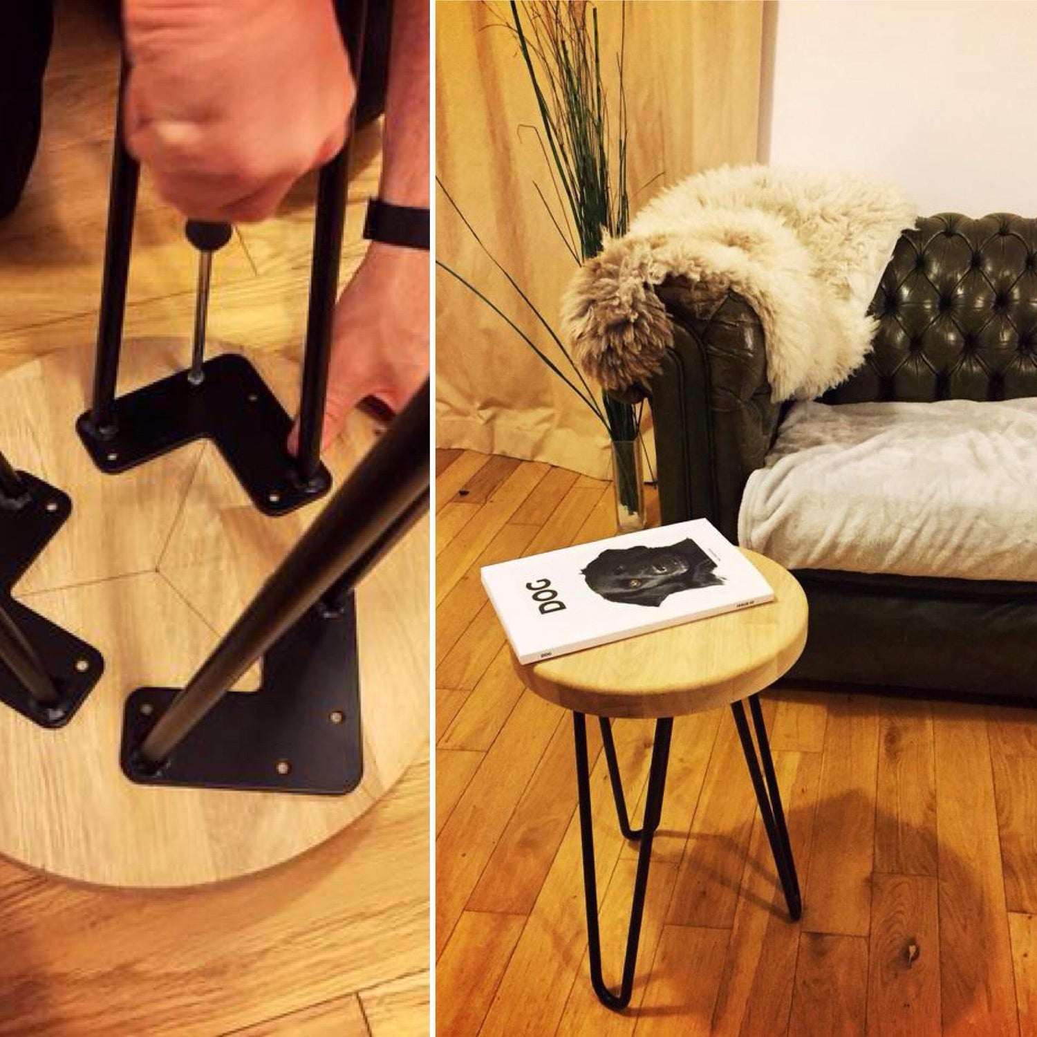 Make a DIY hairpin leg stool - The Hairpin Leg Co.
