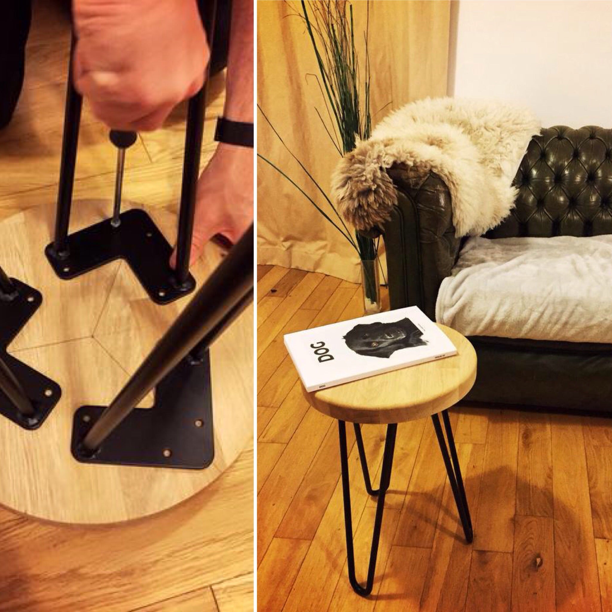 Make a DIY hairpin leg stool - The Hairpin Leg Co.