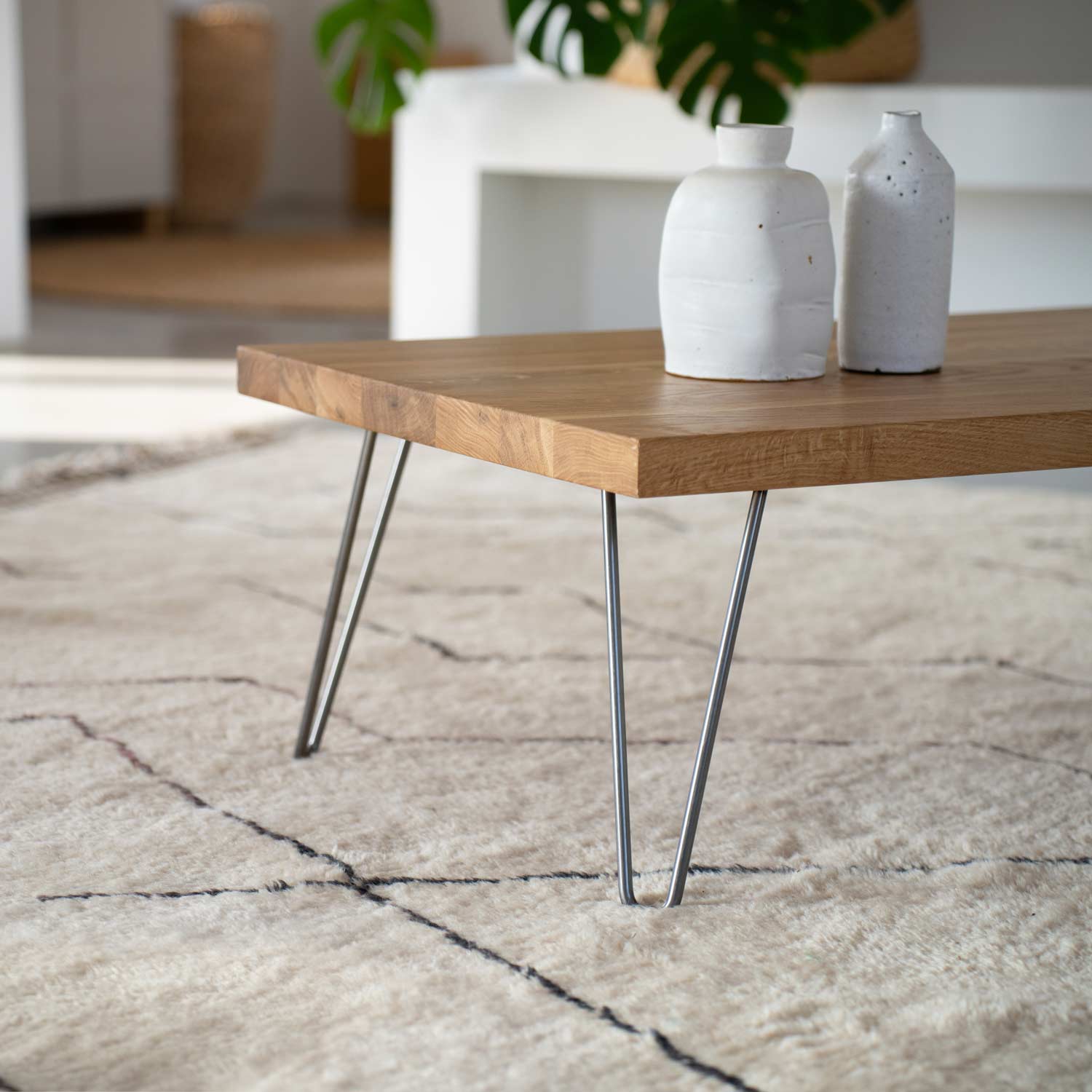 Rebar Hair Pin Leg Set Of 4 - Single Knot - Coffee Table Legs, Metal Table Legs, Bench Legs, Desk Legs, Rebar Table Legs, Furniture Legs