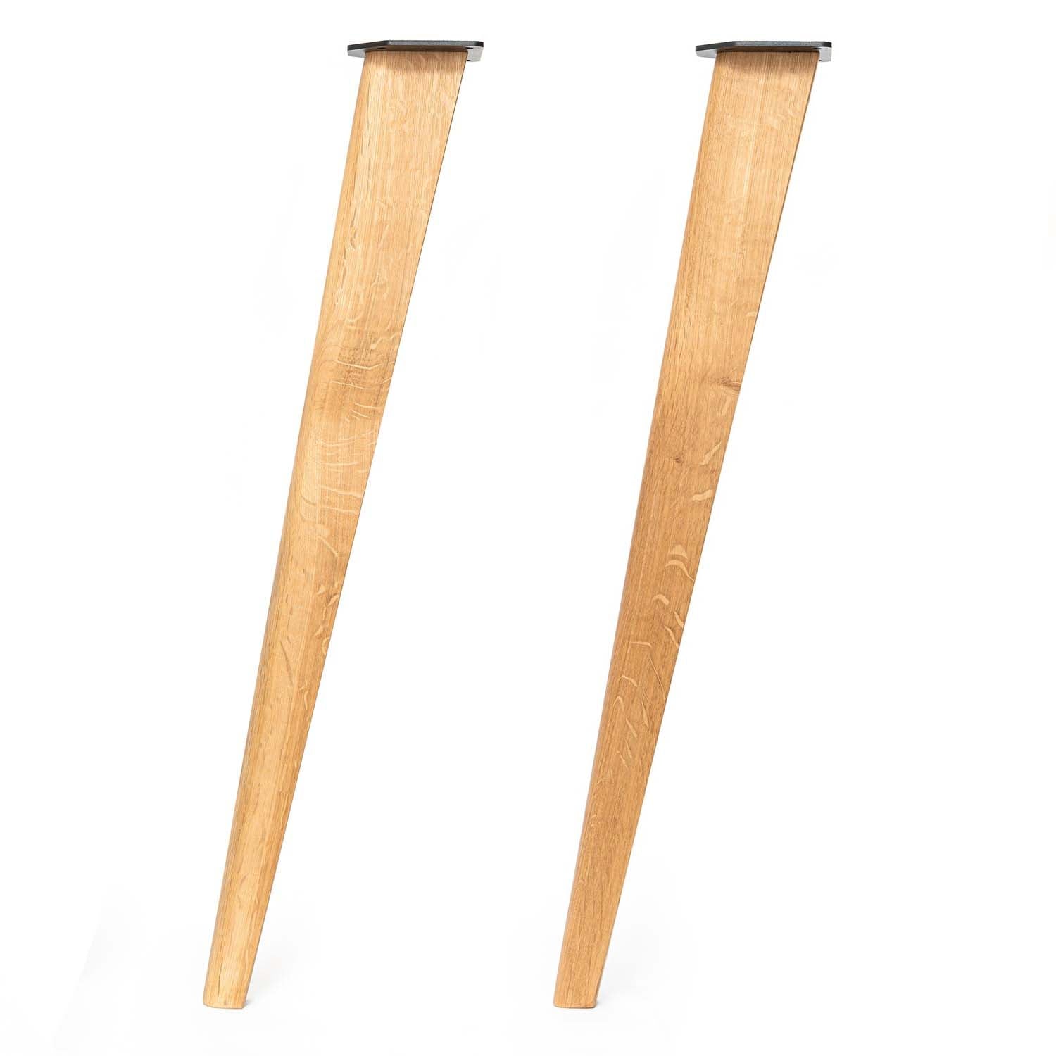 86cm Tapered Oak legs - (2 Pack)