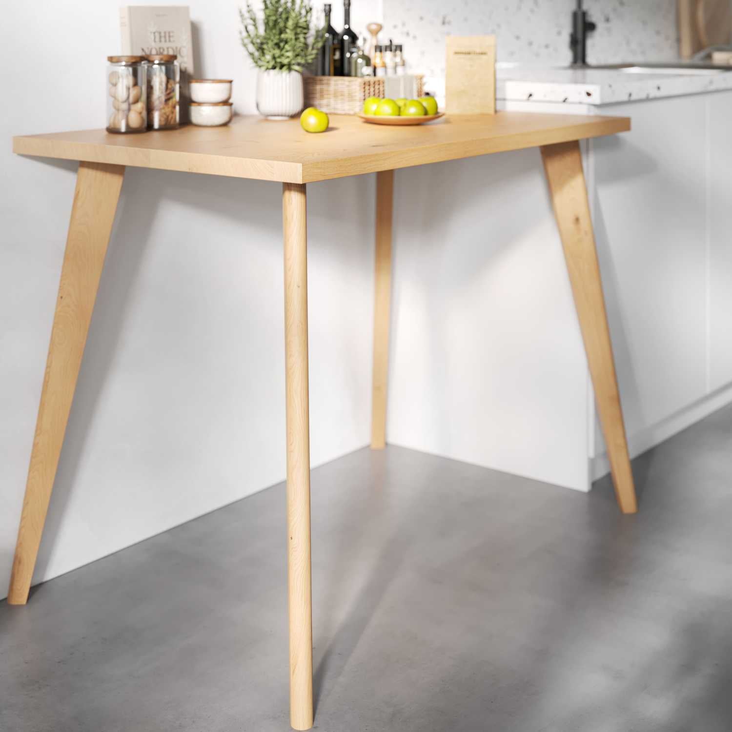 71cm Tapered Oak Table Legs