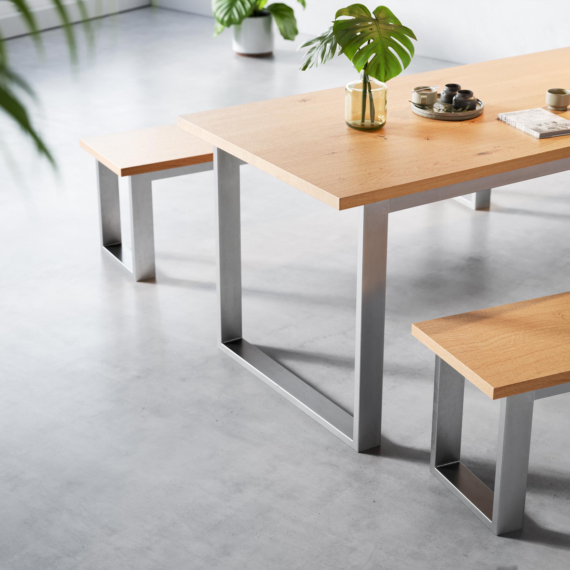 Square Industrial Frame | 71cm Table Wide