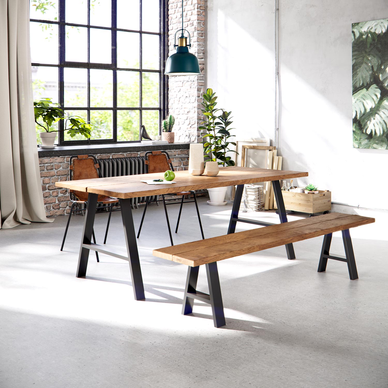 A-Frame Industrial legs | 71cm Table Wide