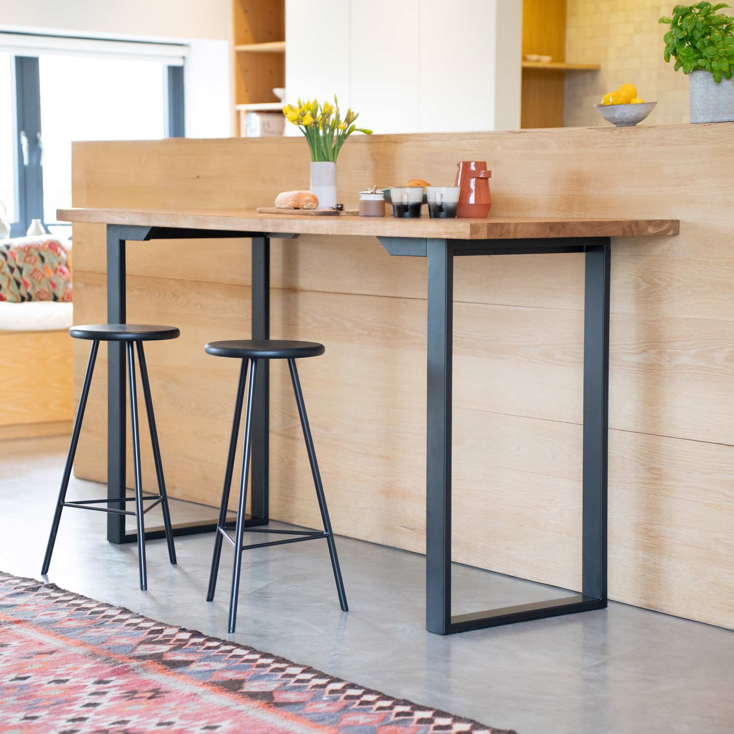 Square Industrial Legs | 102cm Bar