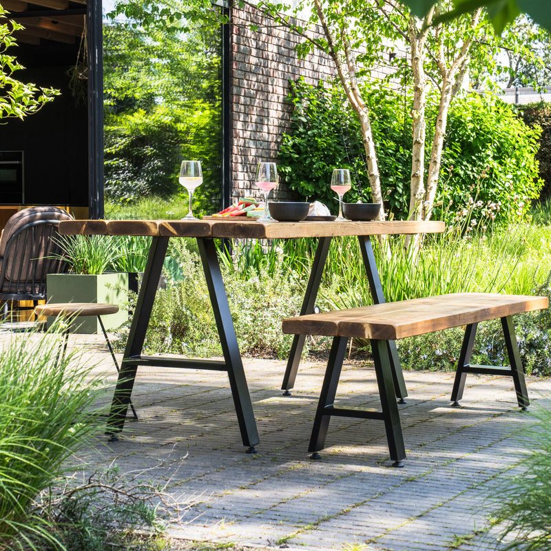 A-Frame Industrial legs, with Outdoor Hardware Pack | 71cm Table