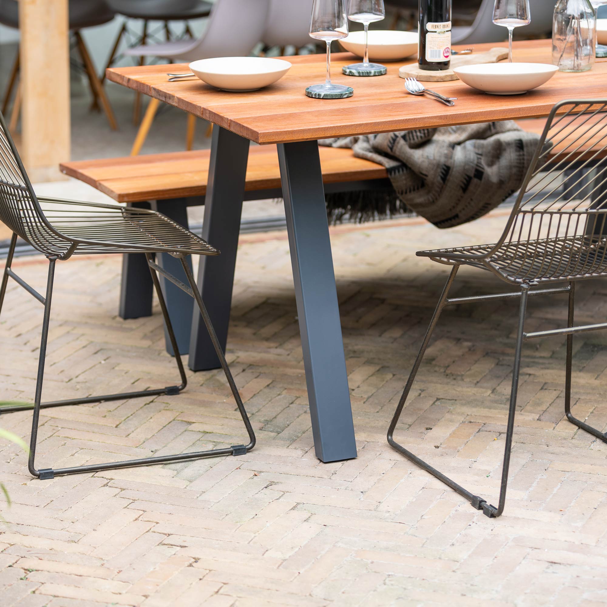 Outdoor Quad Frame | 71cm Table