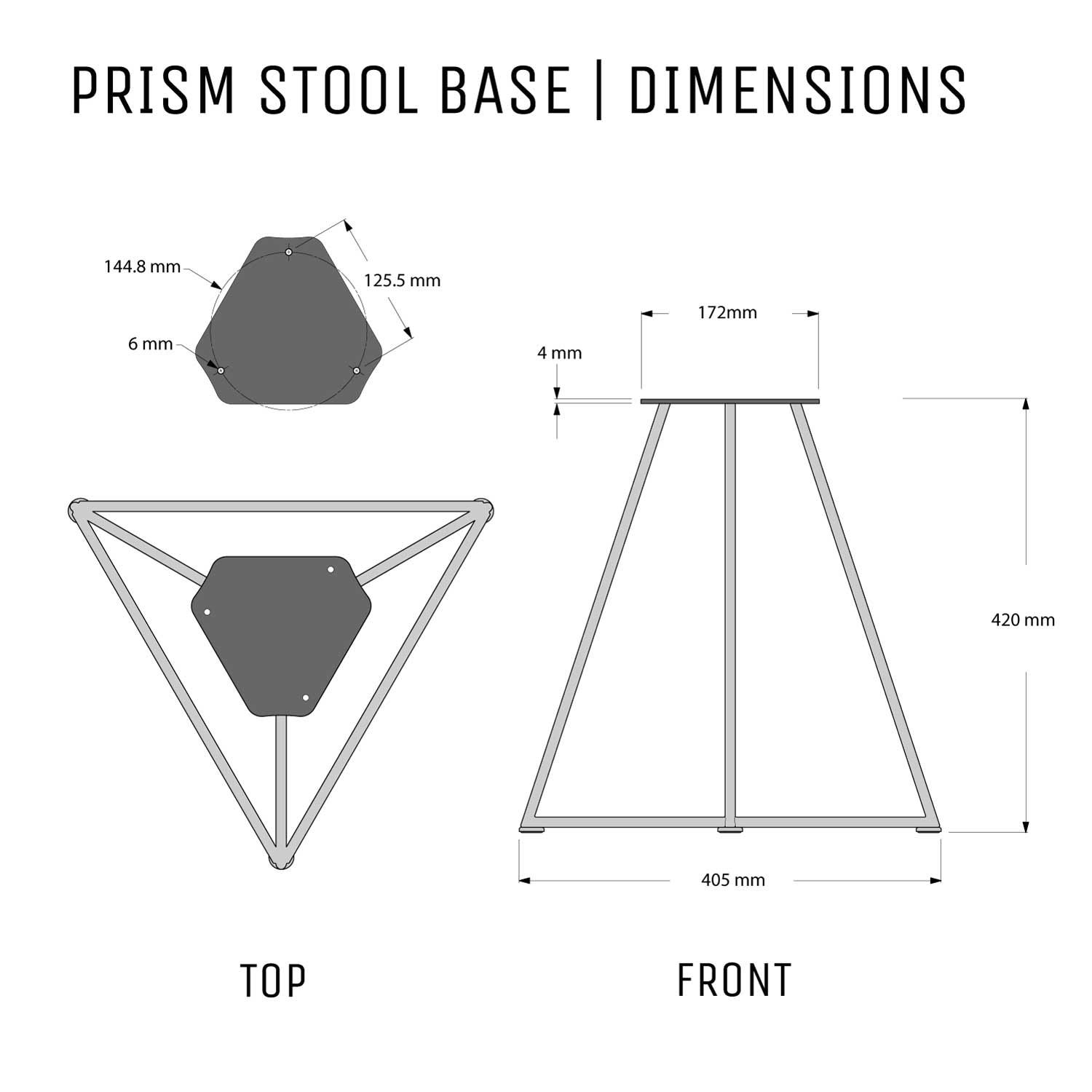 Prism Stool Base