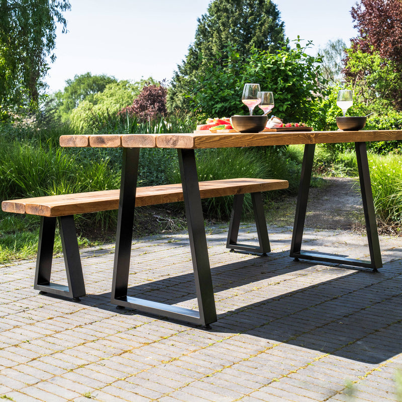 Trapezium Industrial Legs, with Outdoor Hardware Pack | 71cm Table